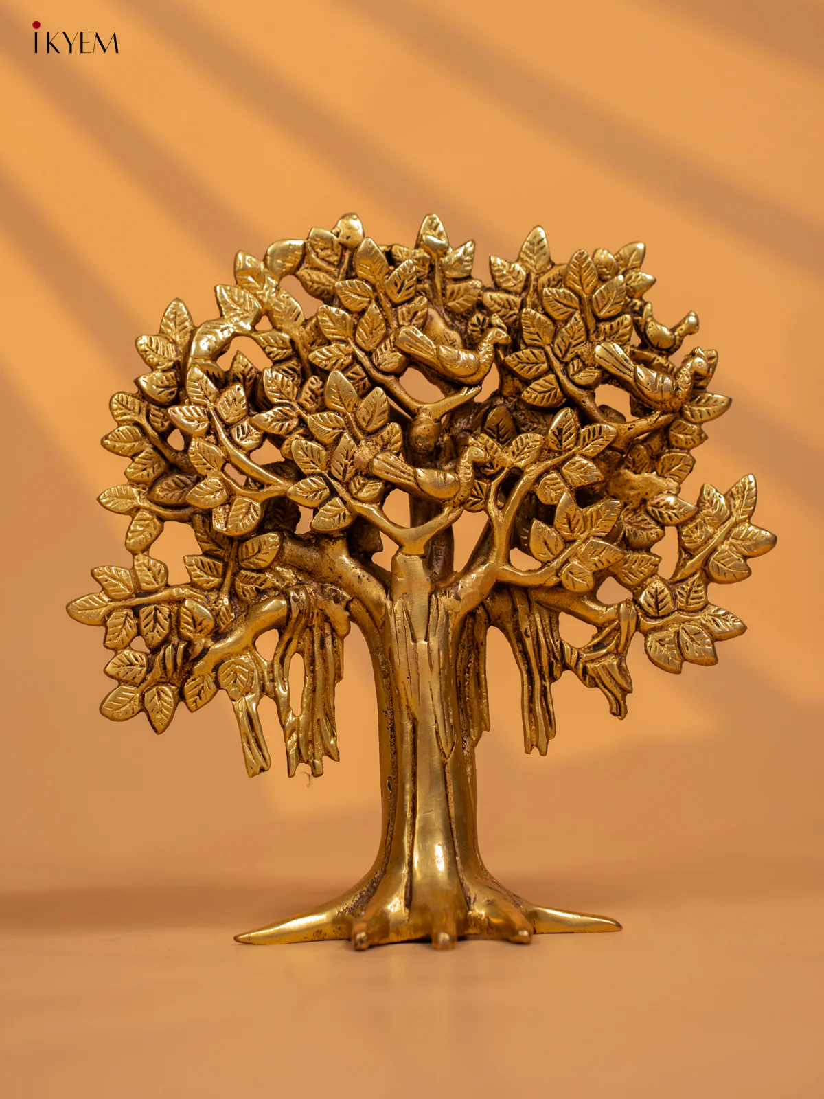 Brass Kalpavriksha Tree with Roots - 8 Inch - KB12111