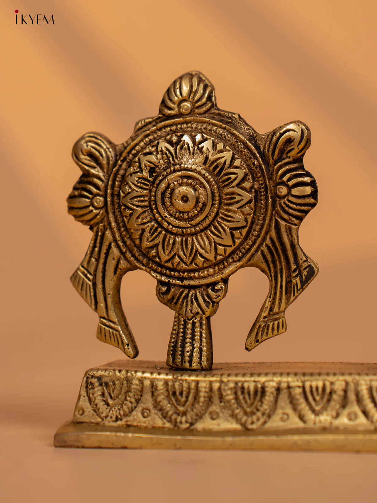 Brass Shank Chakra Naama Stand - 4 Inch - KB12112 - Image 4