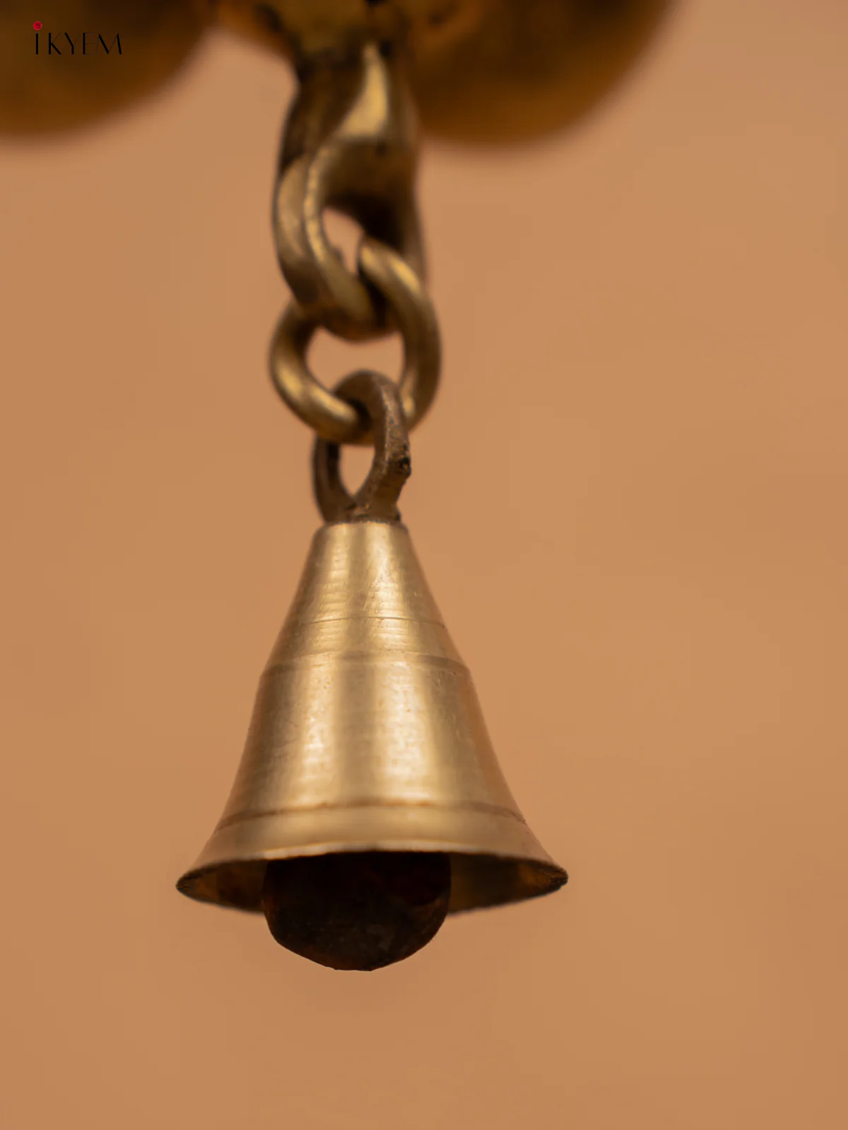Brass 5-Face Annapakshi Hanging Diya with Bell - 27 inch - KB12117 - Image 4