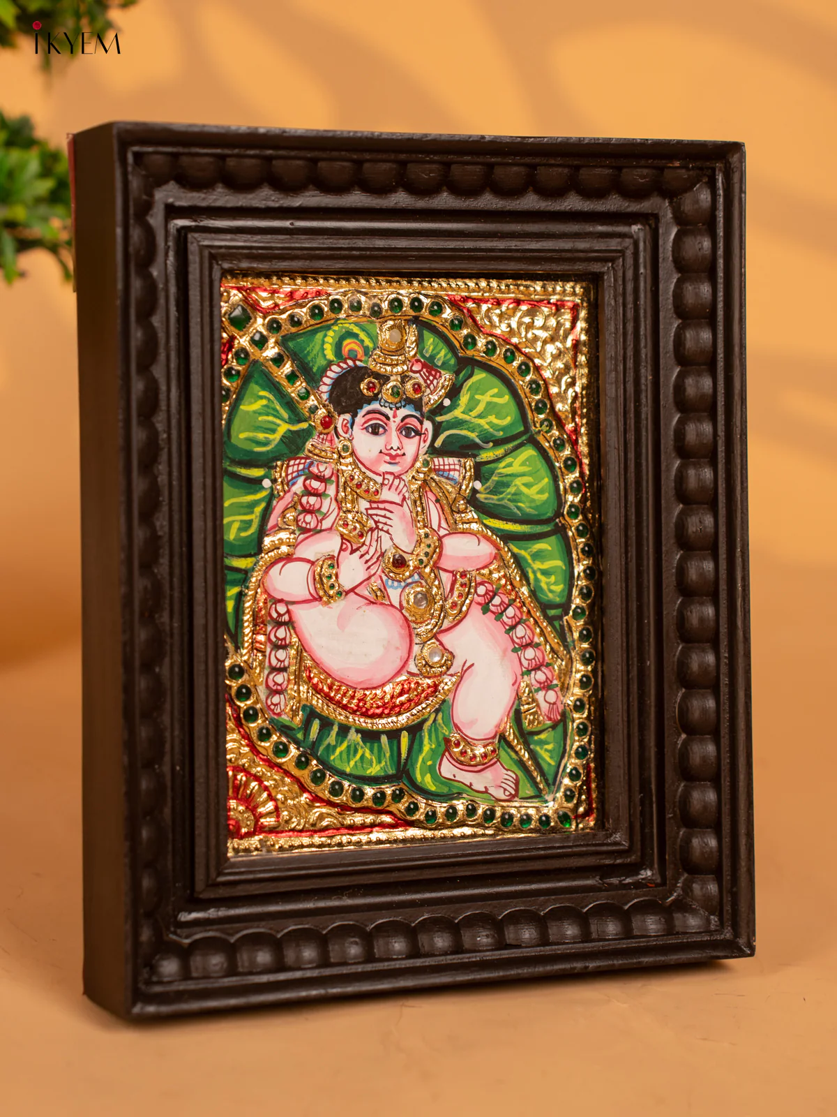 Baby Krishna - Tanjore Painting (11×9) - KB17114 - Image 3