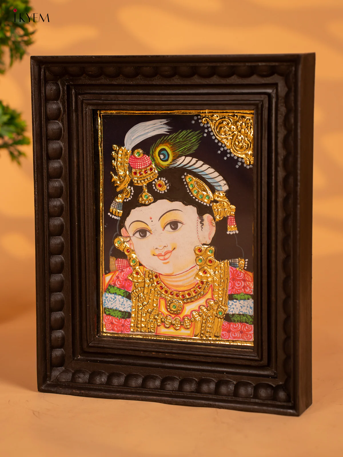 Sri Krishna - Tanjore Painting - KB17115 - Image 4
