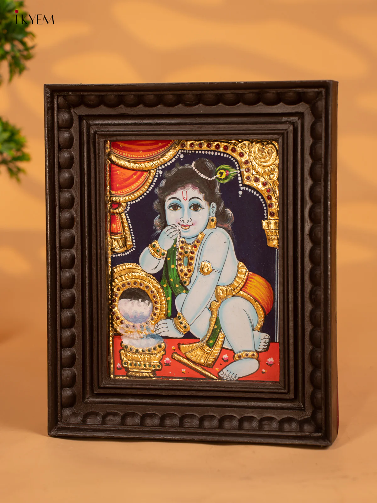 Gopal Krishna -Tanjore Painting - KB17124 - Image 5