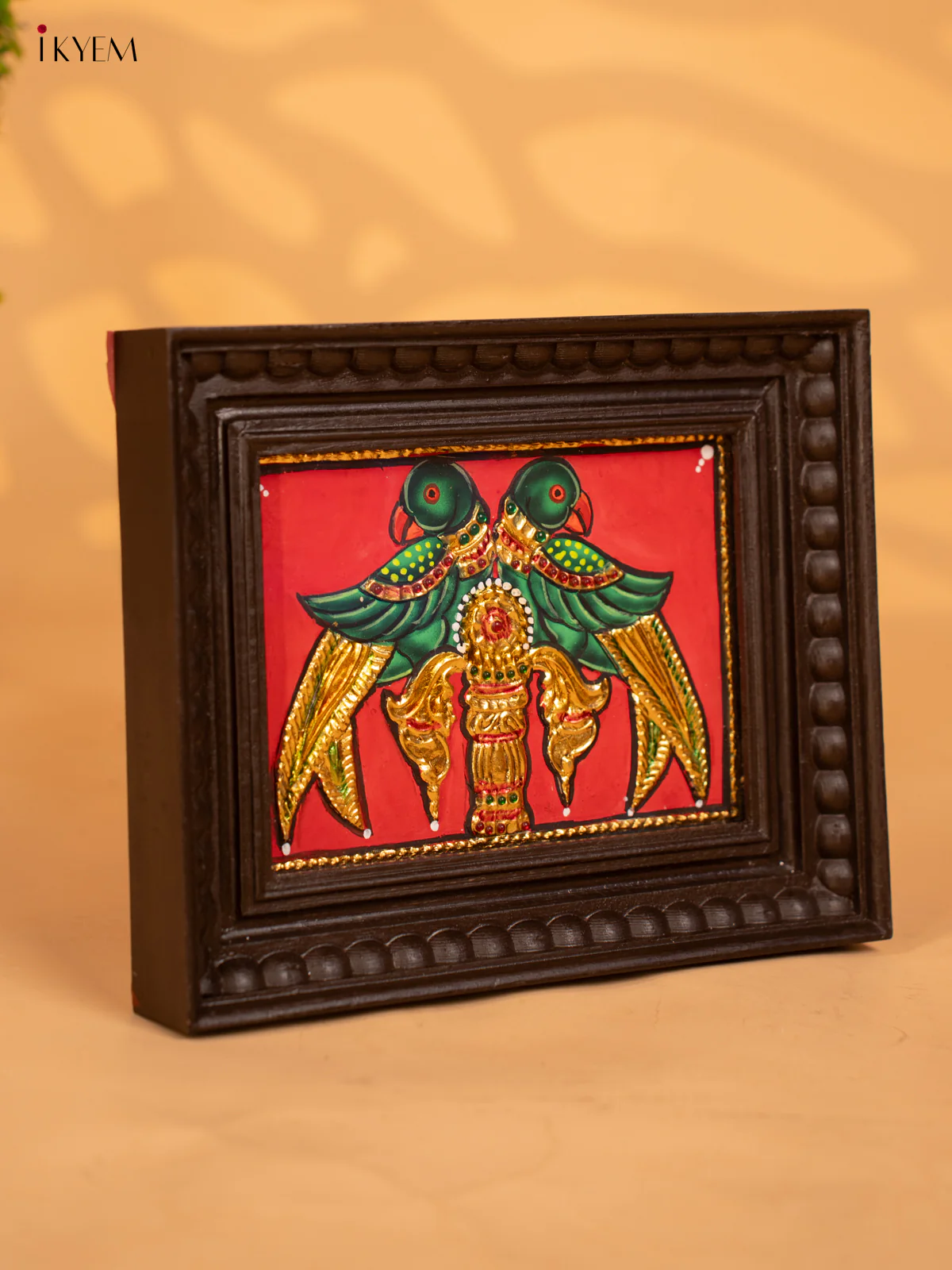 Twin Parrot - Tanjore Painting - KB17130 - Image 2