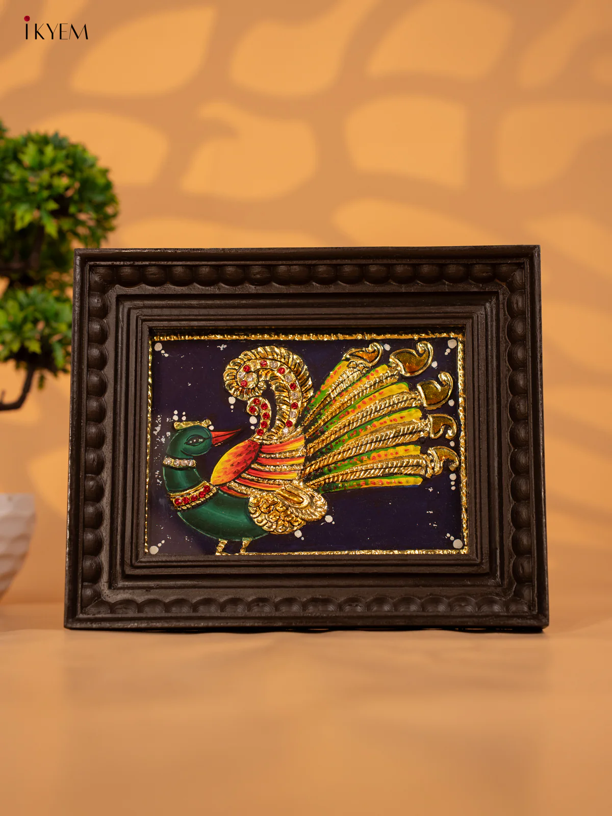 Parrot - Tanjore Painting (9x11) - KB17132 - Image 2