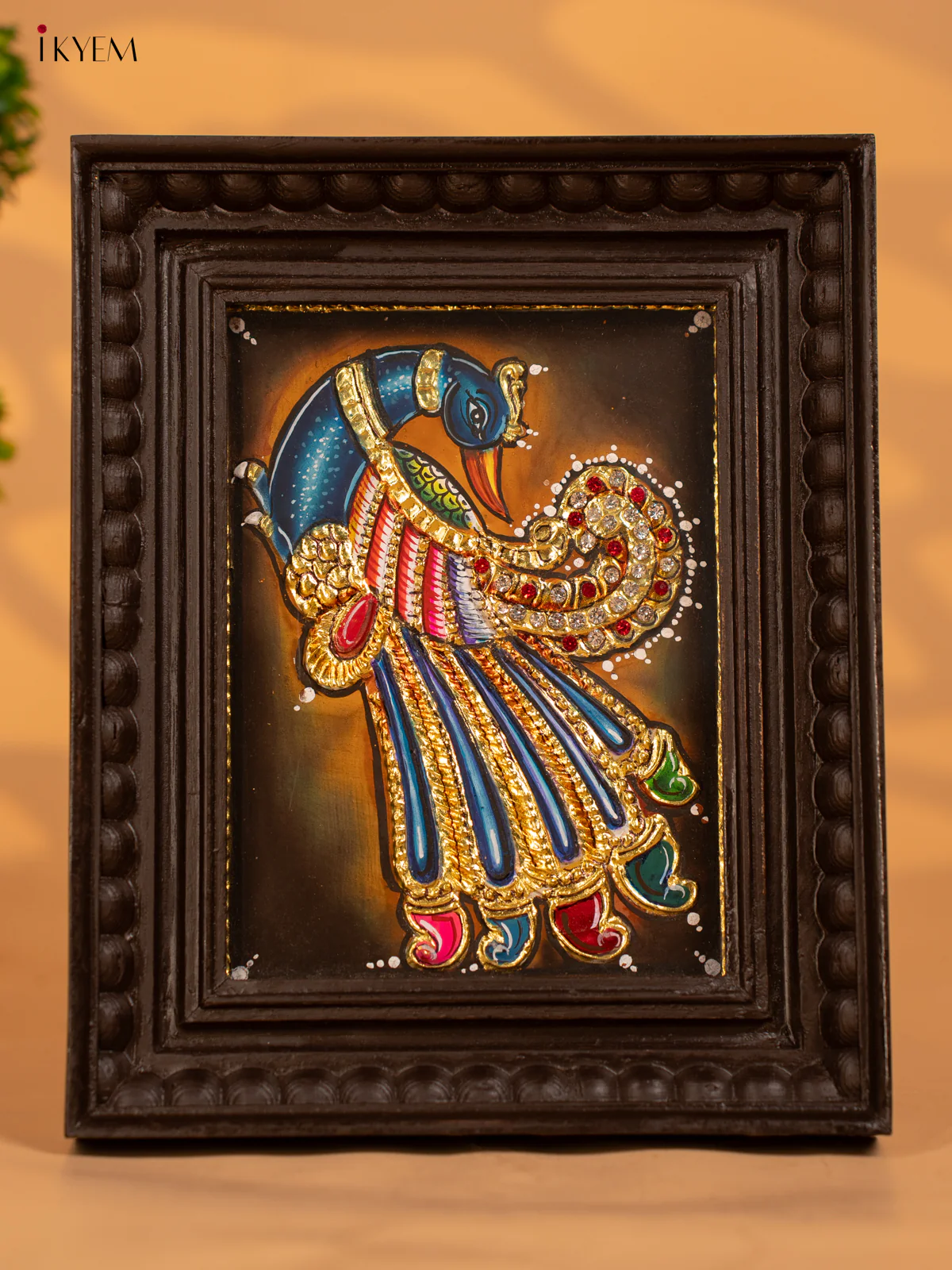Parrot - Tanjore Painting (9x11) - KB17132 - Image 4