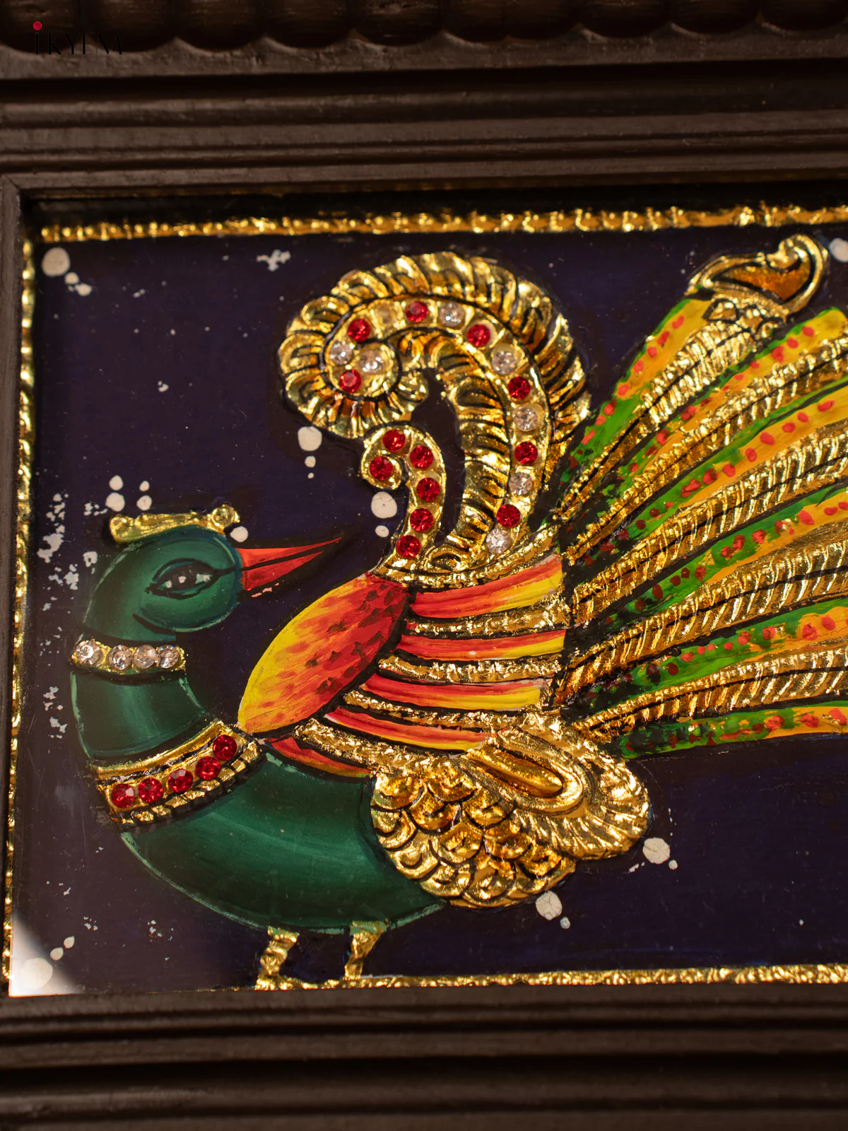 Parrot - Tanjore Painting (9x11) - KB17132 - Image 5