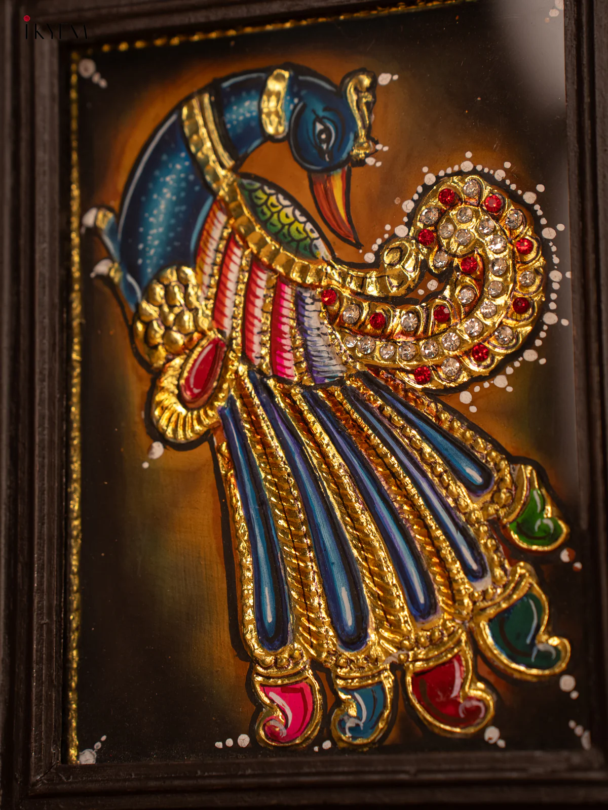 Parrot - Tanjore Painting (9x11) - KB17132 - Image 6