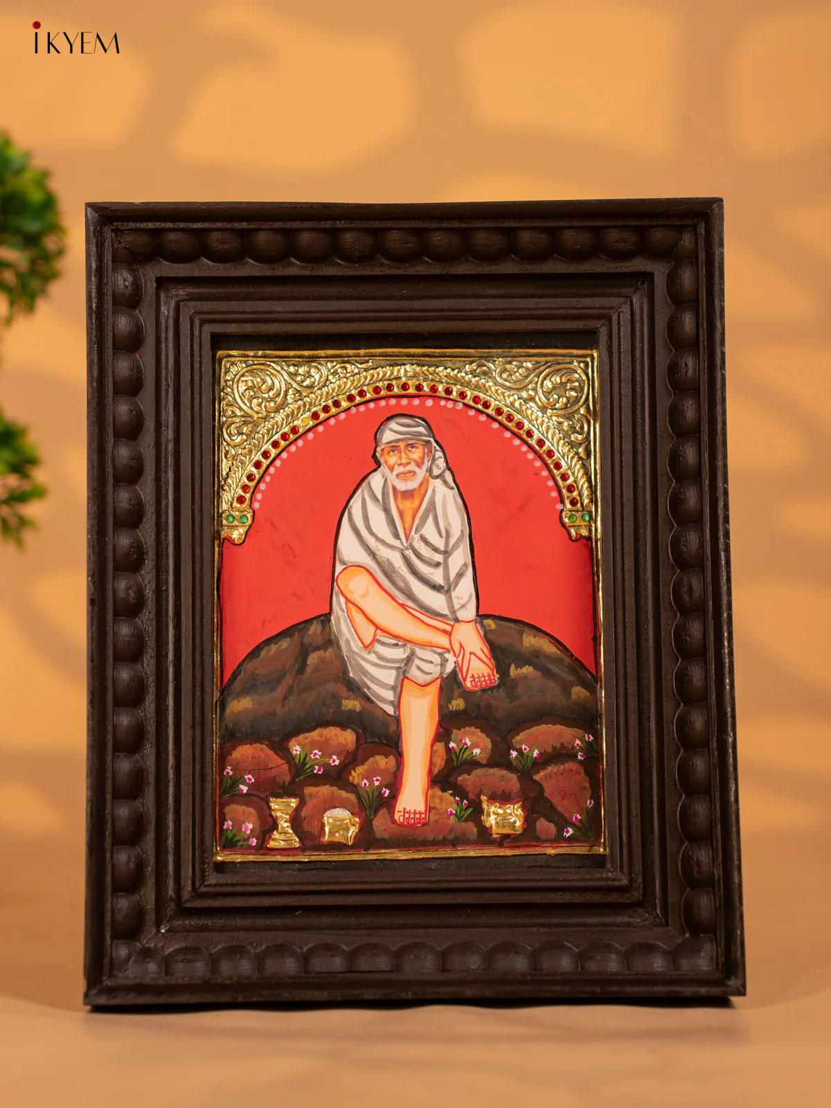 Sai baba - Tanjore Painting - KB17133 - Image 5