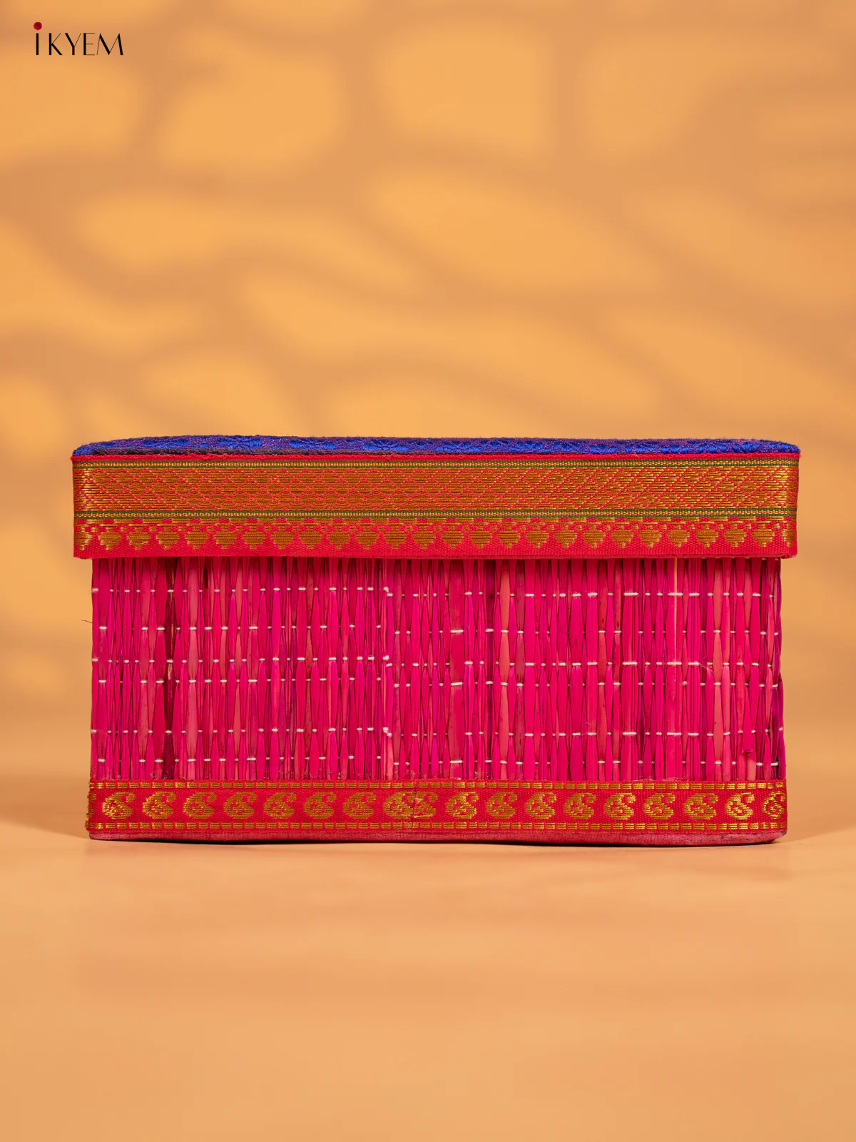 Decorative Foldable Korai Box with Raw Silk Top - Royal Blue 4 Inch- KB17165 - Image 6