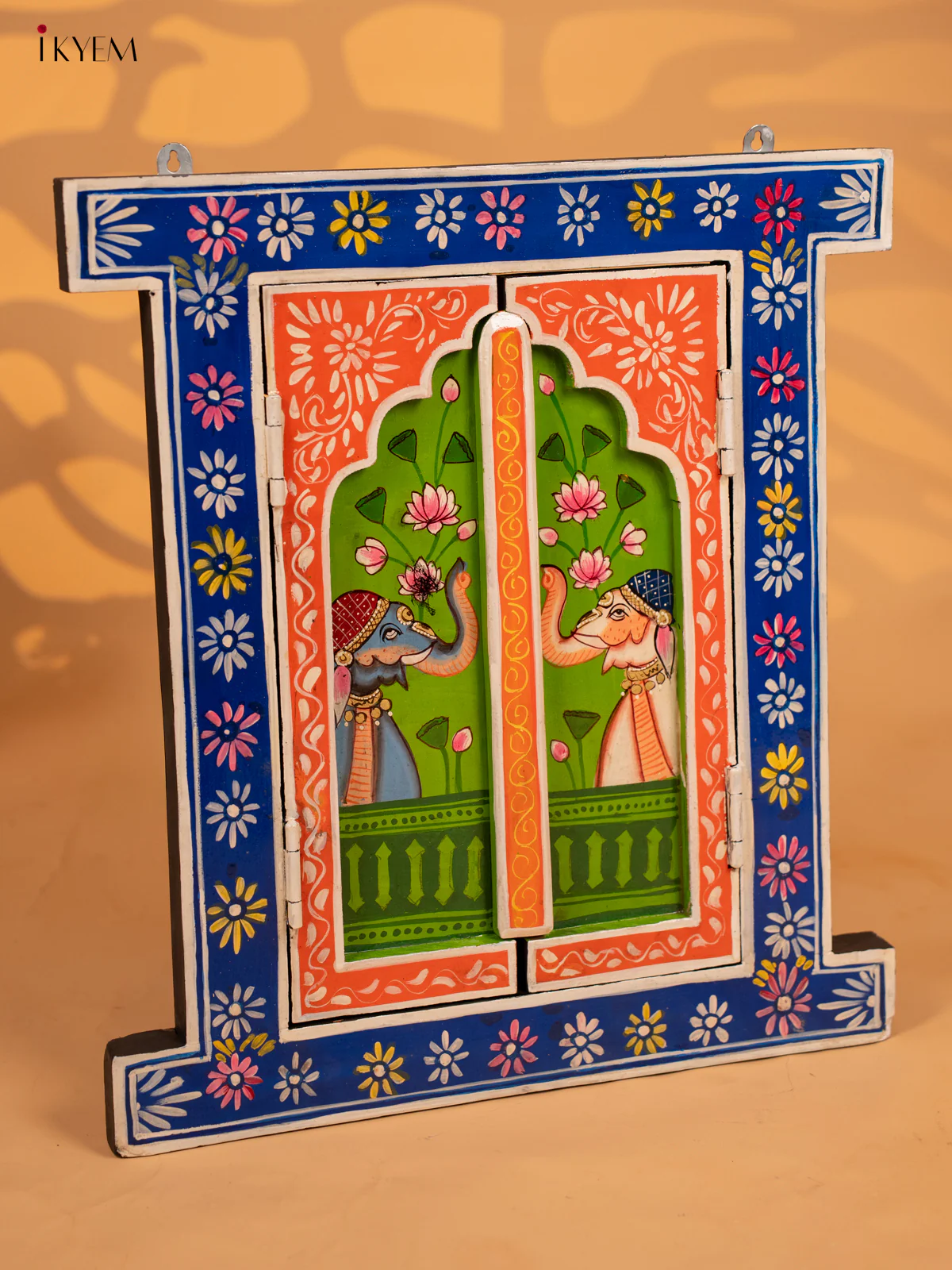 Hand Painted Wooden Window Wall Panel- 18 Inch - KB17178 - Image 4