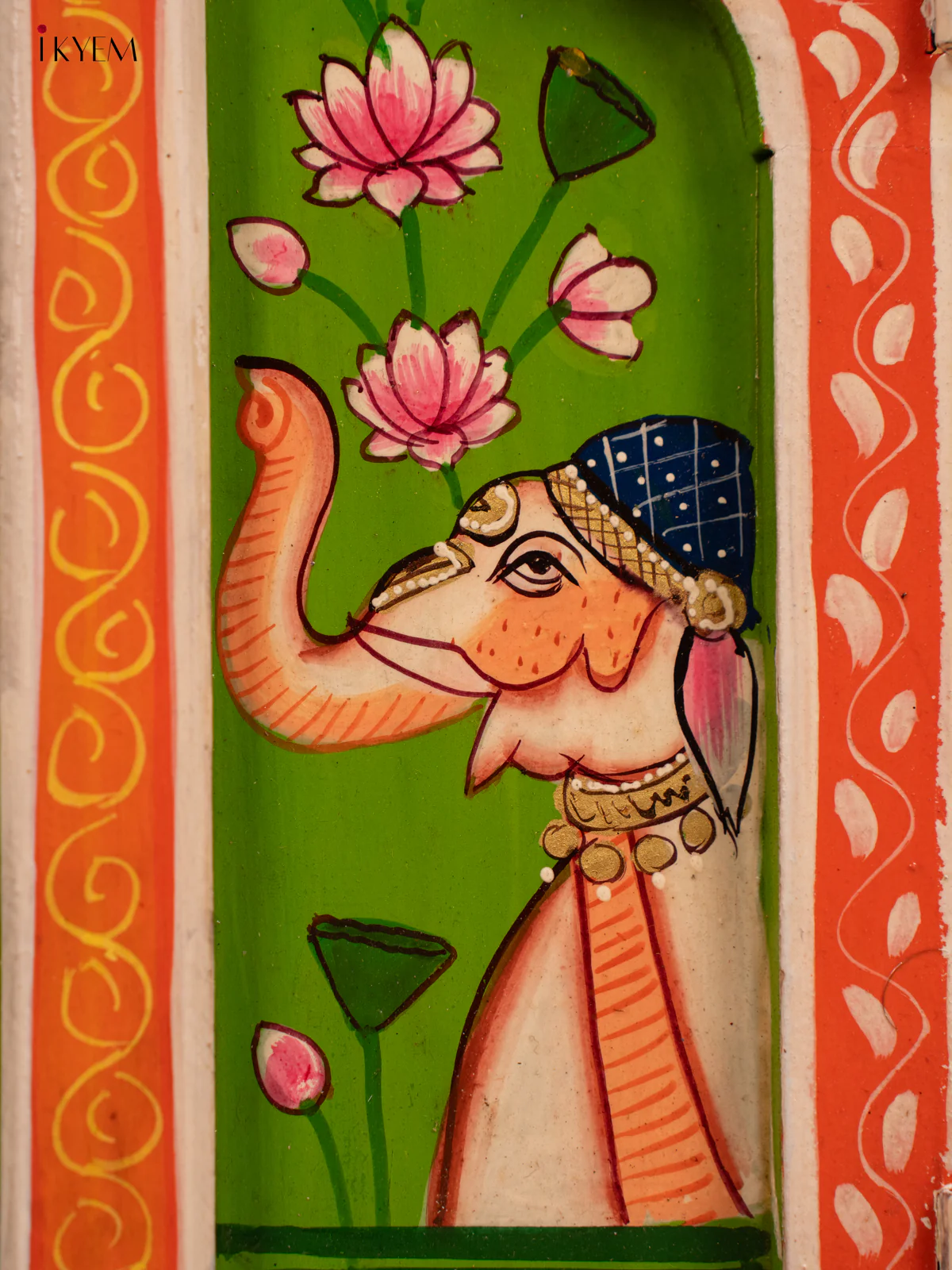 Hand Painted Wooden Window Wall Panel- 18 Inch - KB17178 - Image 8