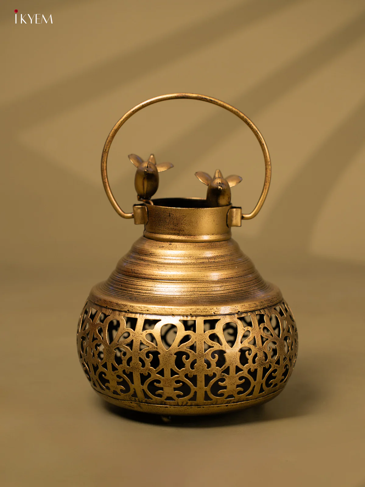 Metal Spin Lota W/Bird T-Light Big - KB20112