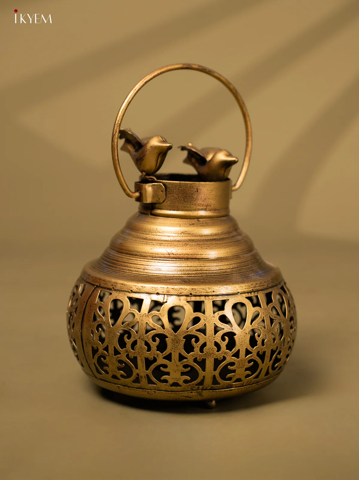 Metal Spin Lota W/Bird T-Light Big - KB20112 - Image 2