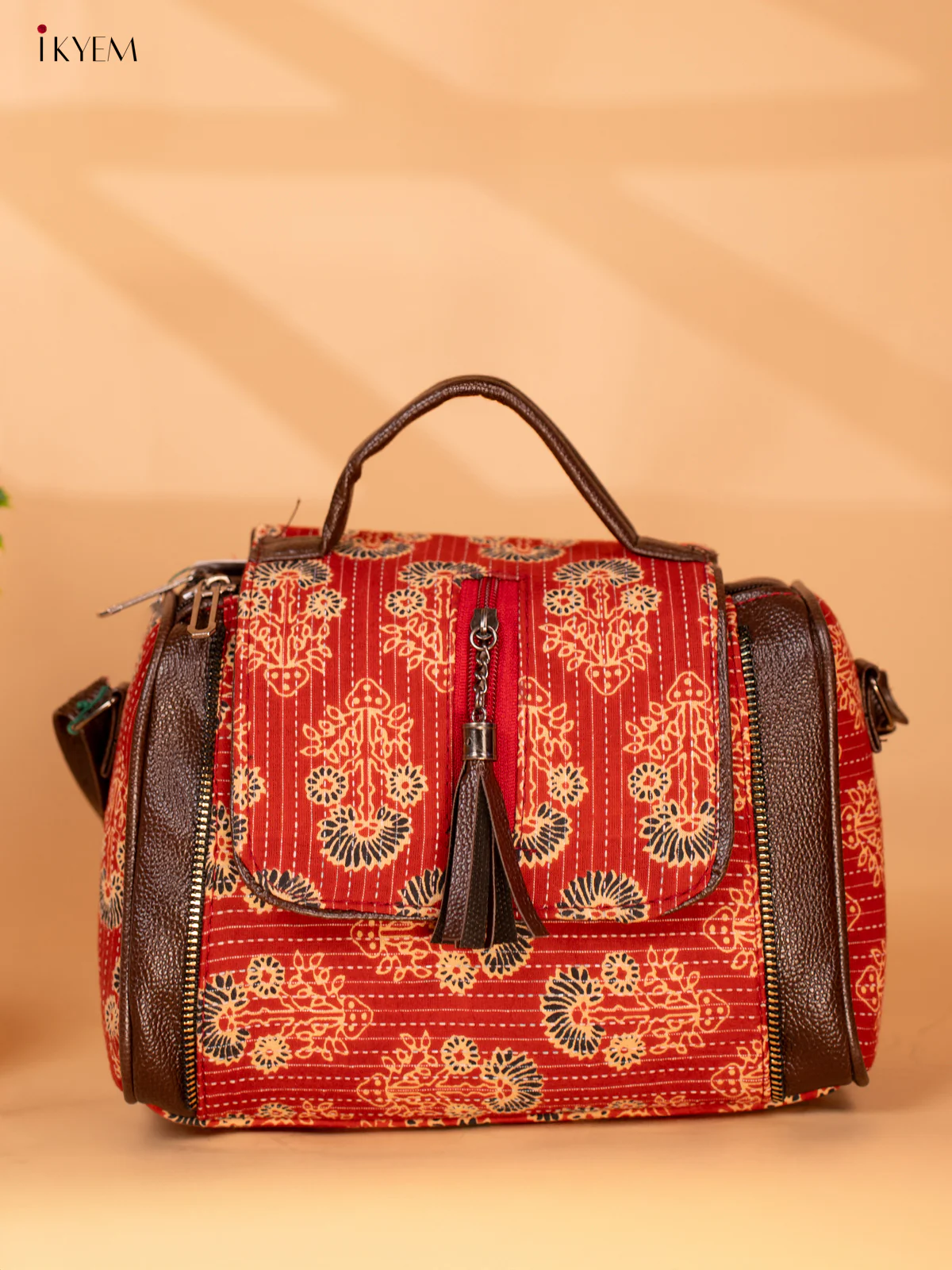 Printed Sling Bag - Brick Red - KB22130