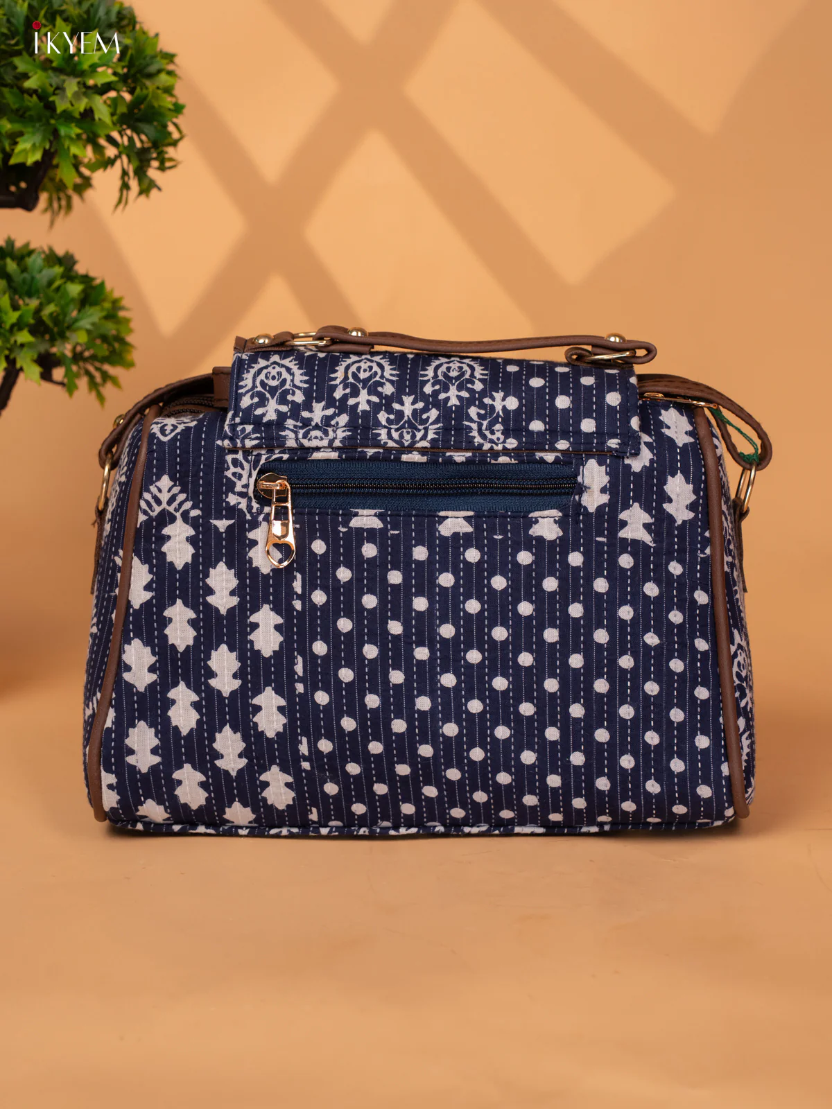 Printed Sling Bag - Indigo - KB22131 - Image 4