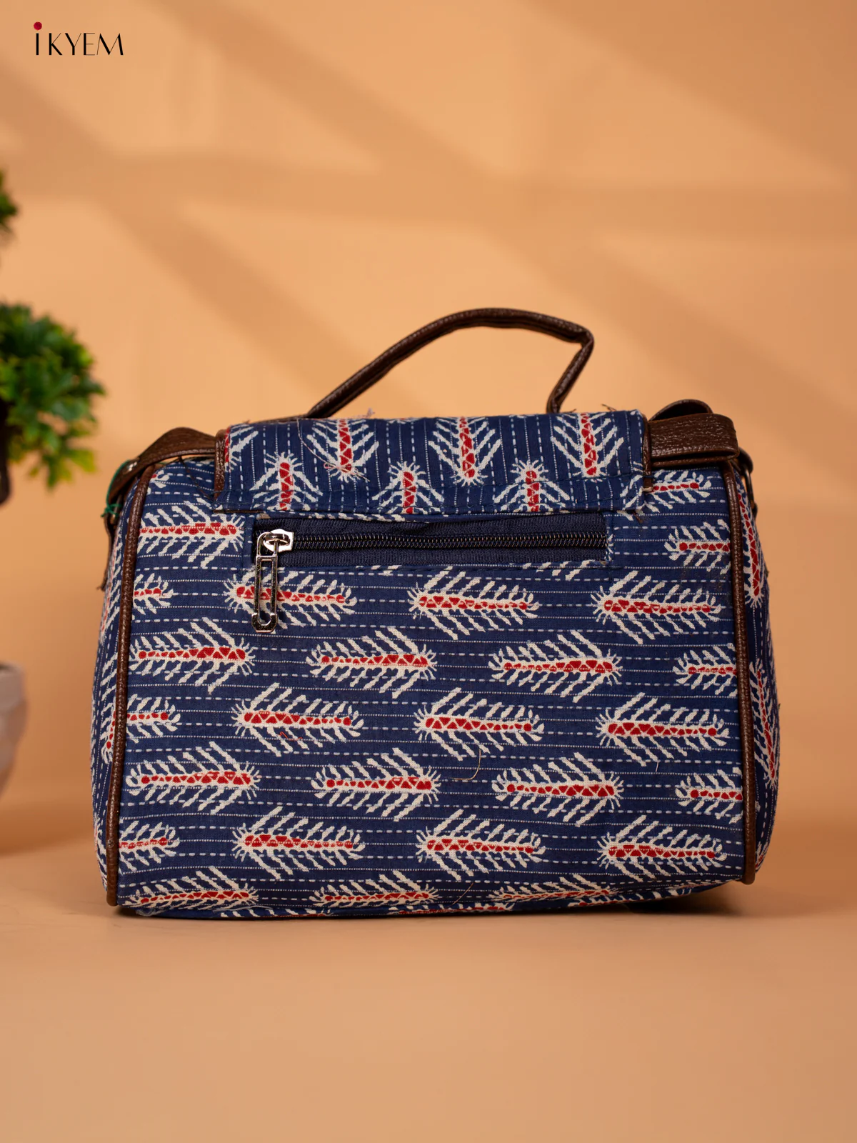 Printed Sling Bag - Blue - KB22132 - Image 3