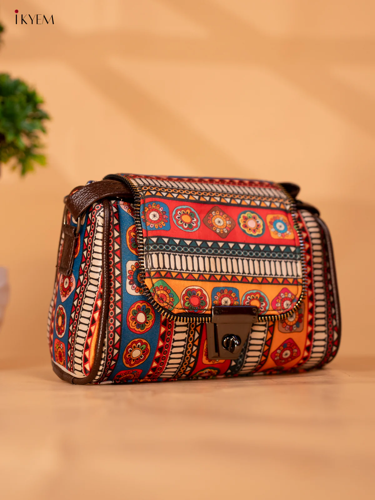 Printed Mandala Design Sling Bag - Multi Colour - KB22137 - Image 2