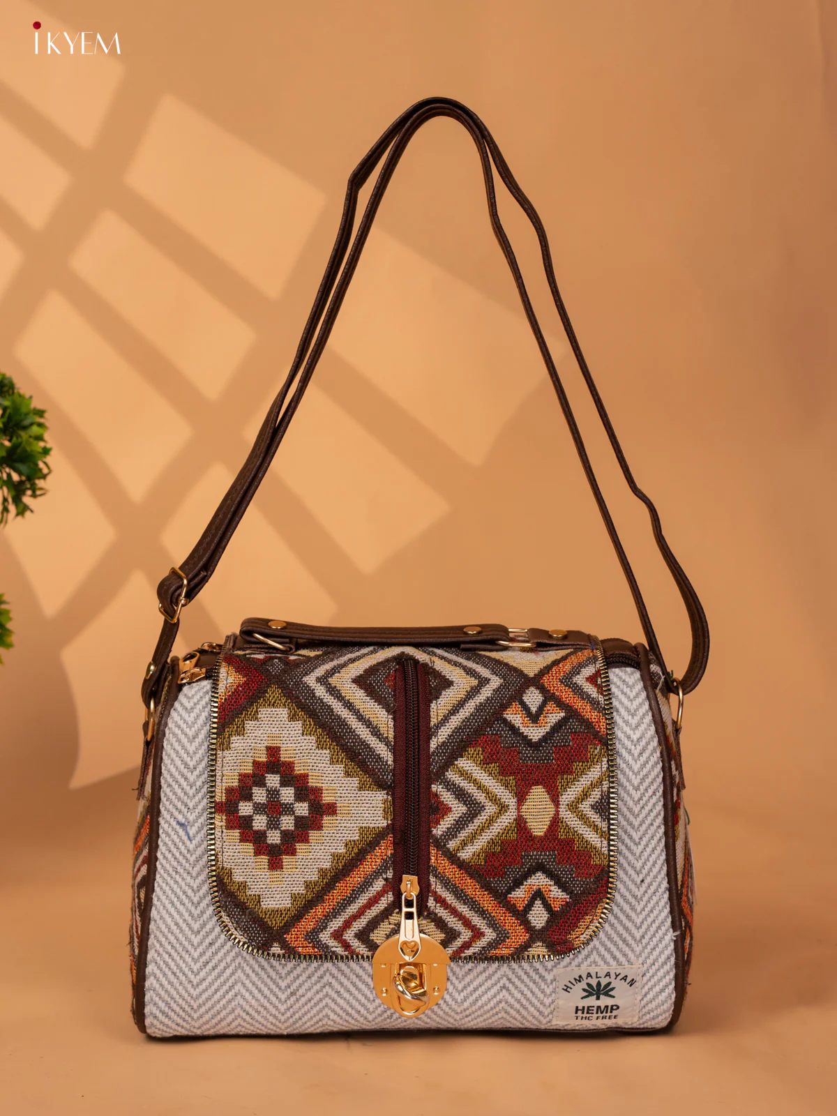 Jacquard Woven Sling Bag - white - KB22164 - Image 6
