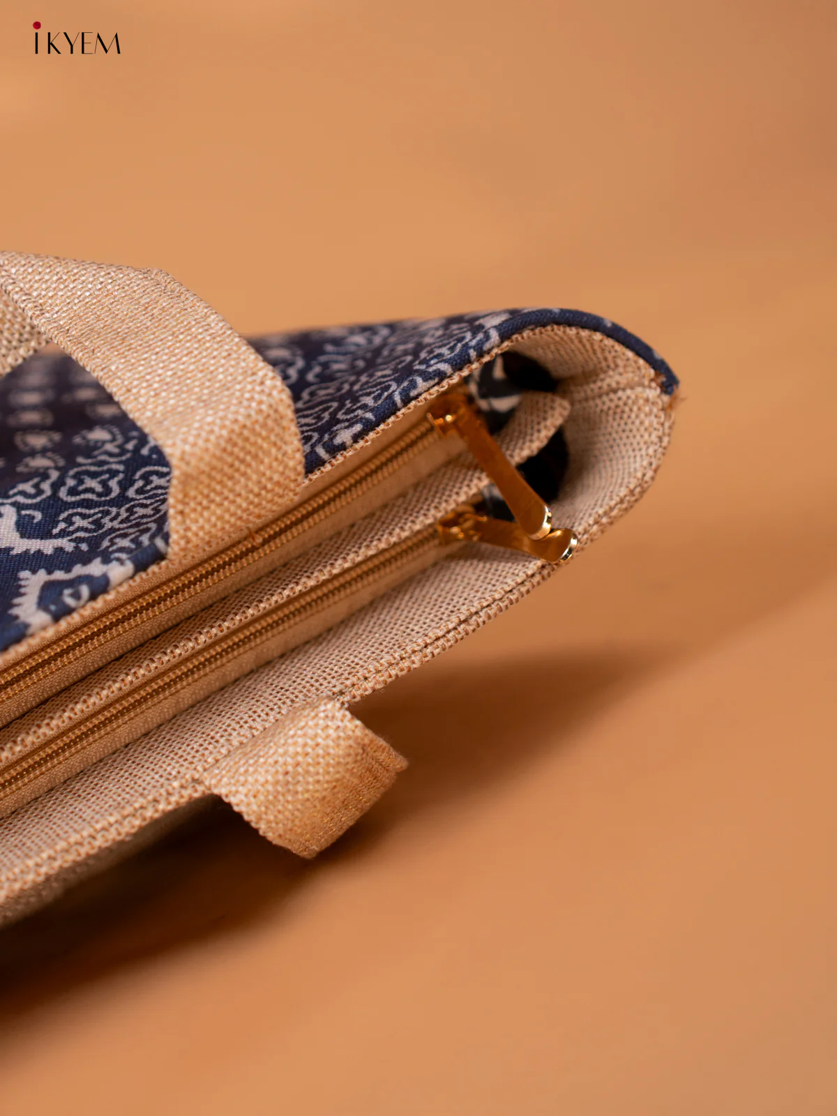 Printed Handbag Elephant - Indigo Blue - KB22169 - Image 5