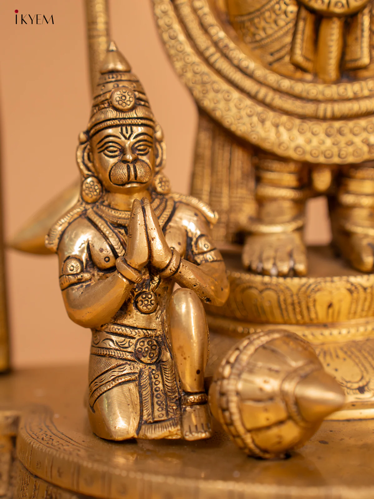 Brass Tirupathi Balaji with Bhudevi Sridevi -19 inch- KB26111 - Image 4