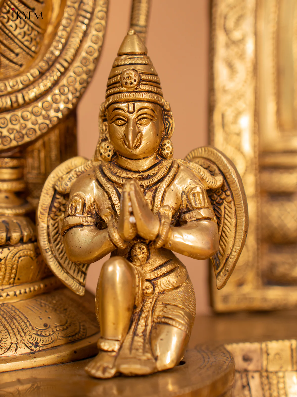 Brass Tirupathi Balaji with Bhudevi Sridevi -19 inch- KB26111 - Image 5