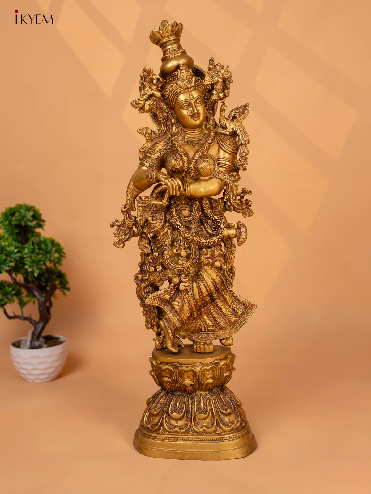 Brass Radha Krishna -30 Inch- KB26112 - Image 11