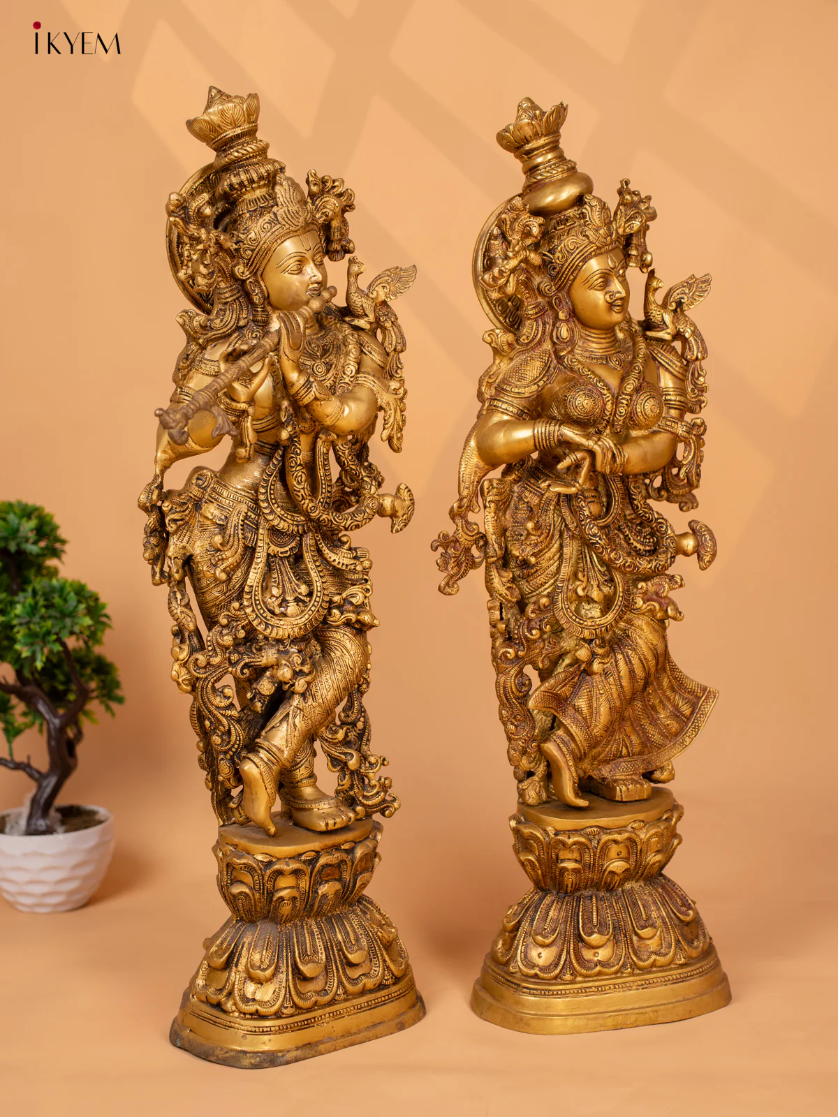 Brass Radha Krishna -30 Inch- KB26112 - Image 2