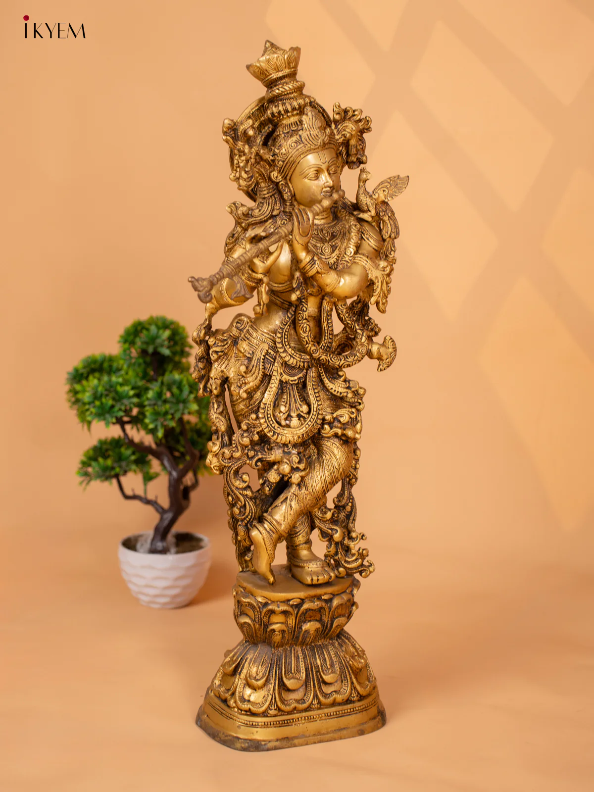 Brass Radha Krishna -30 Inch- KB26112 - Image 3