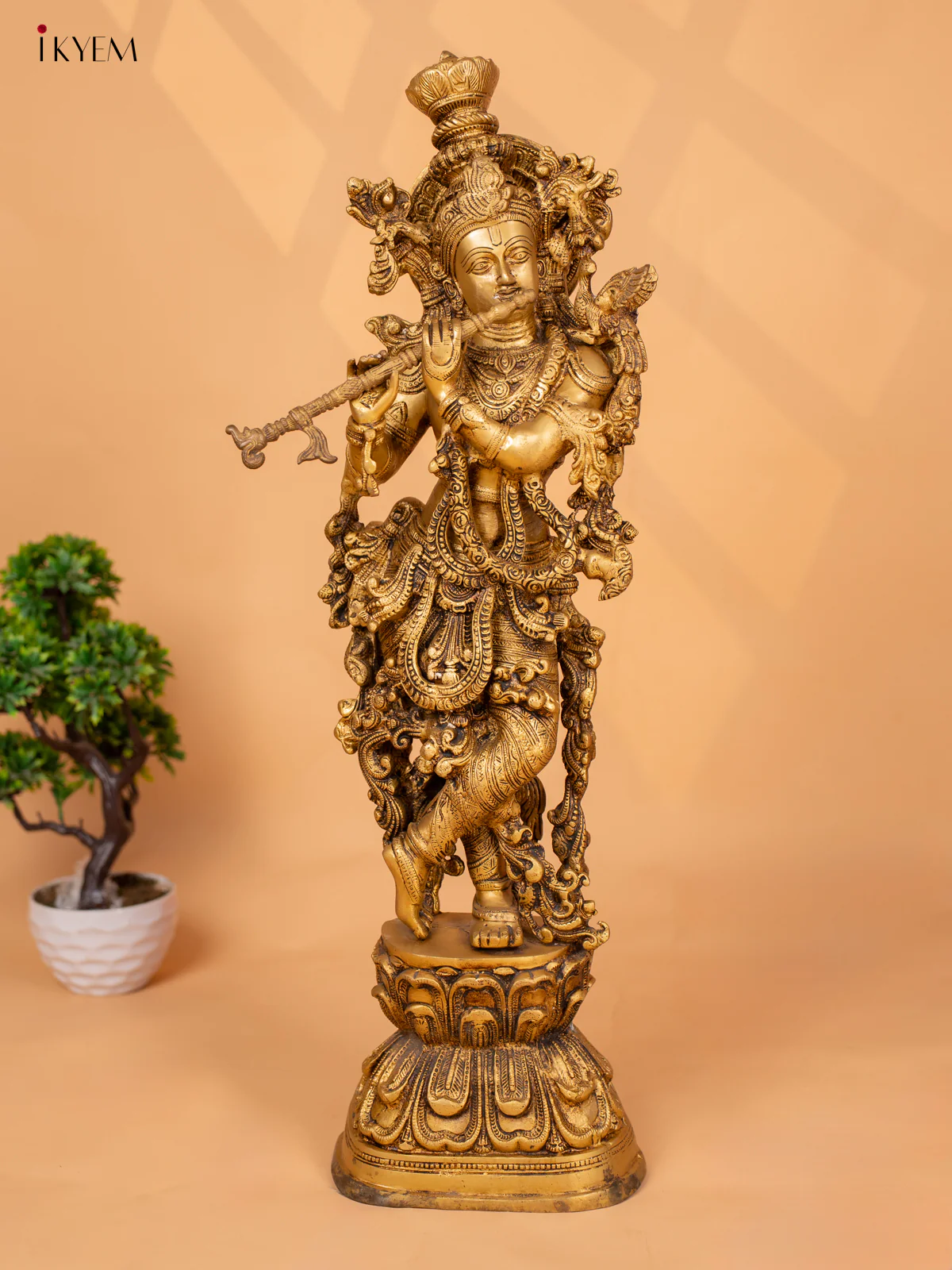 Brass Radha Krishna -30 Inch- KB26112 - Image 4