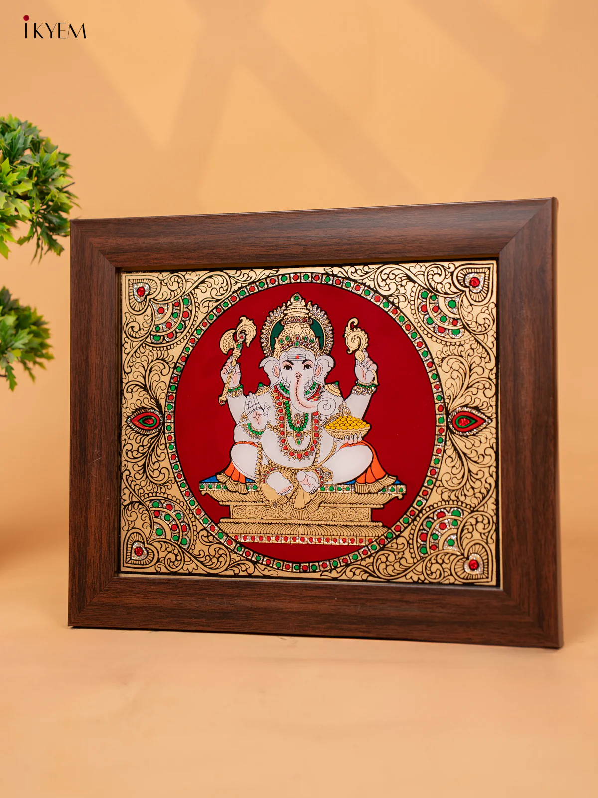Reverse Glass Painted Photo Frame Ganesha (12x10)- KC04125 - Image 3