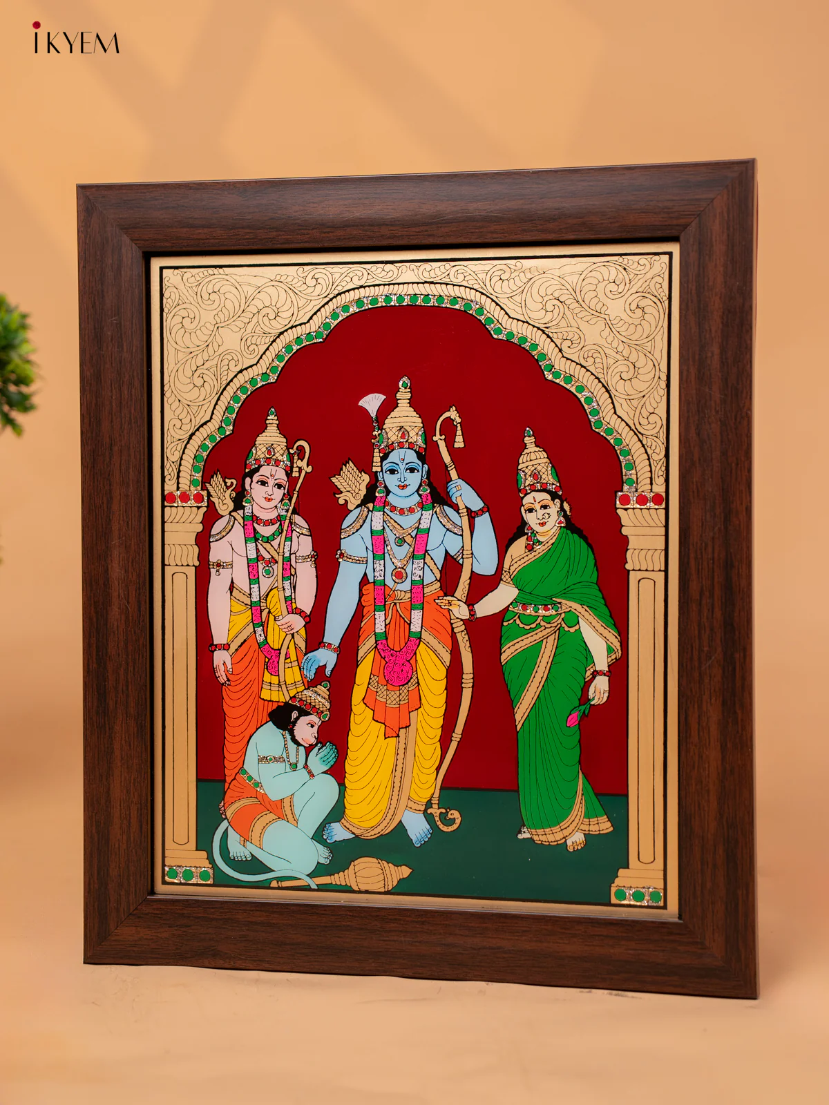 Reverse Glass Painted Photo Frame Ramar Pattabhishekam - (14x12) - KC04130 - Image 2