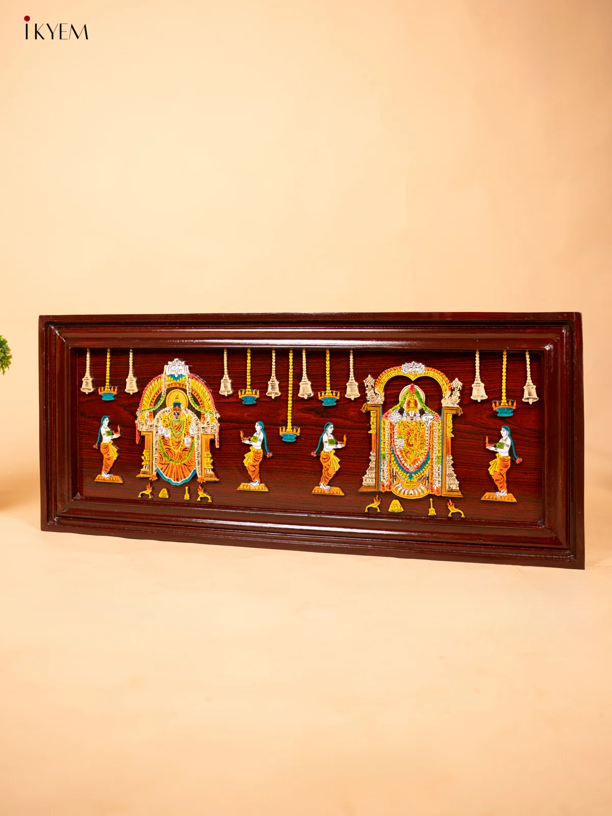 Balaji and Padmavathy Thayar Mysore Rosewood Inlay 3D Panel - (13×31) Inch - KC04134 - Image 7
