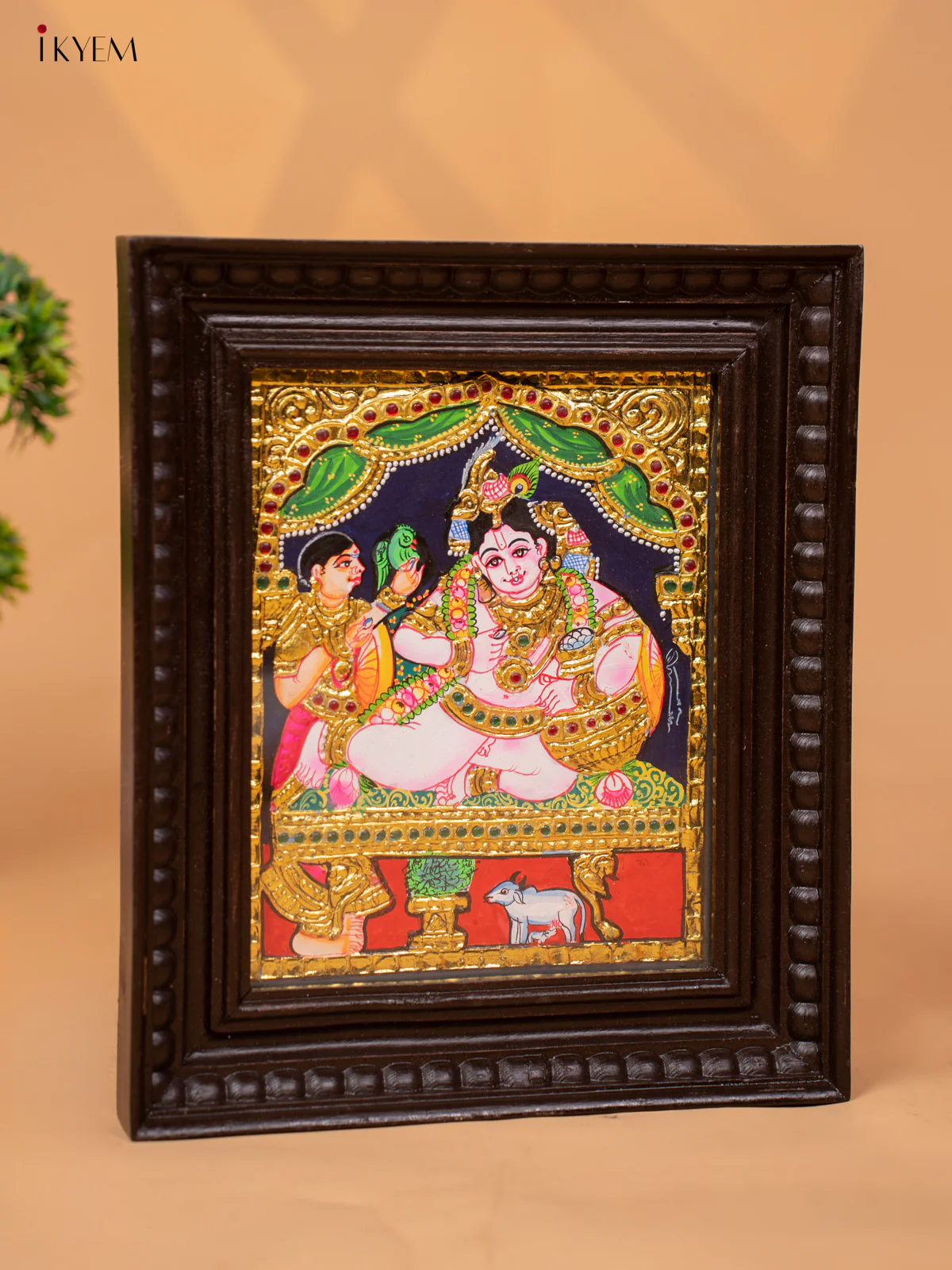 Krishna - Tanjore Painting (13x11) - KC06116 - Image 3