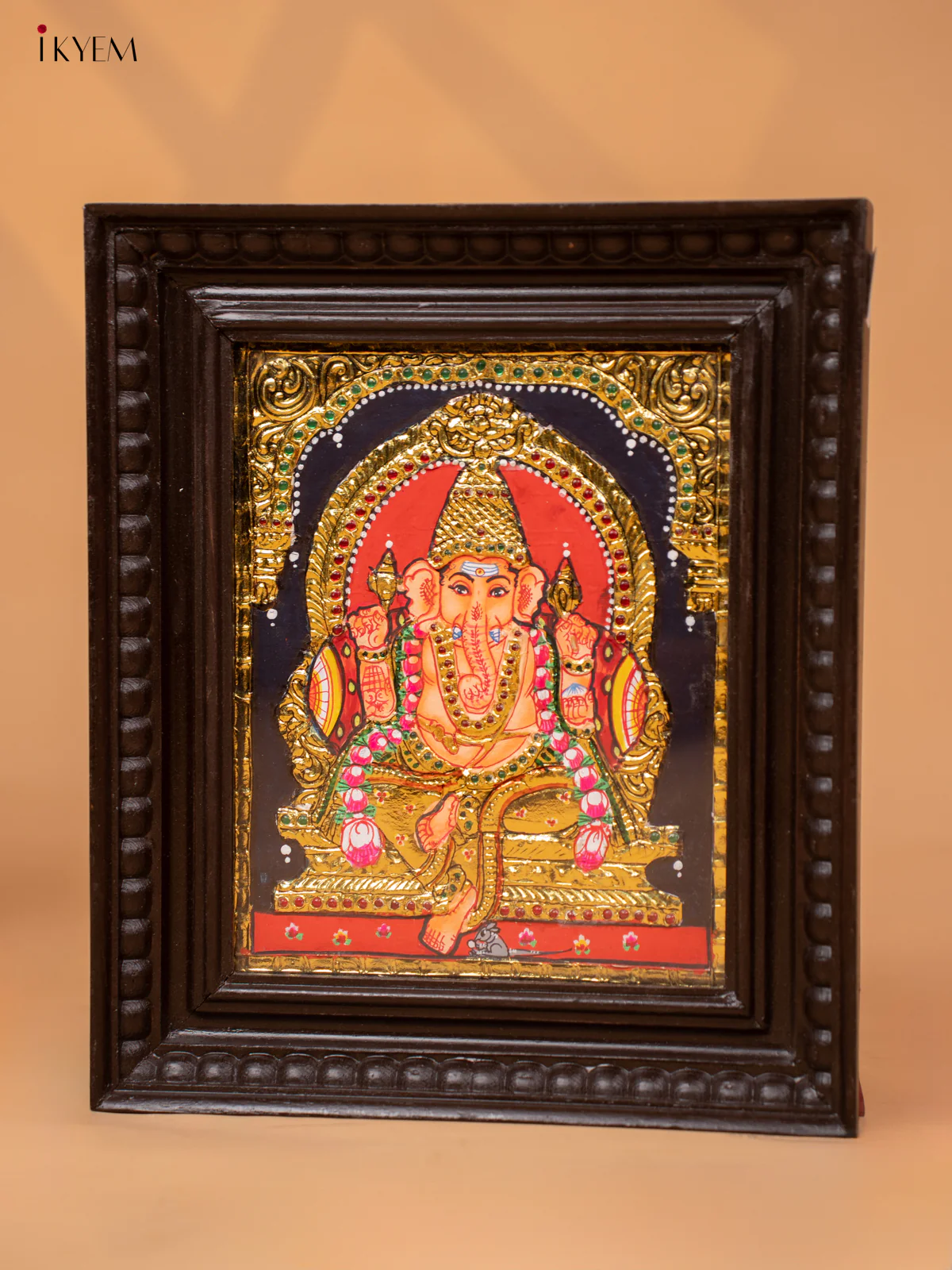 Ganesha - Tanjore Painting (13x11) - KC06117 - Image 4