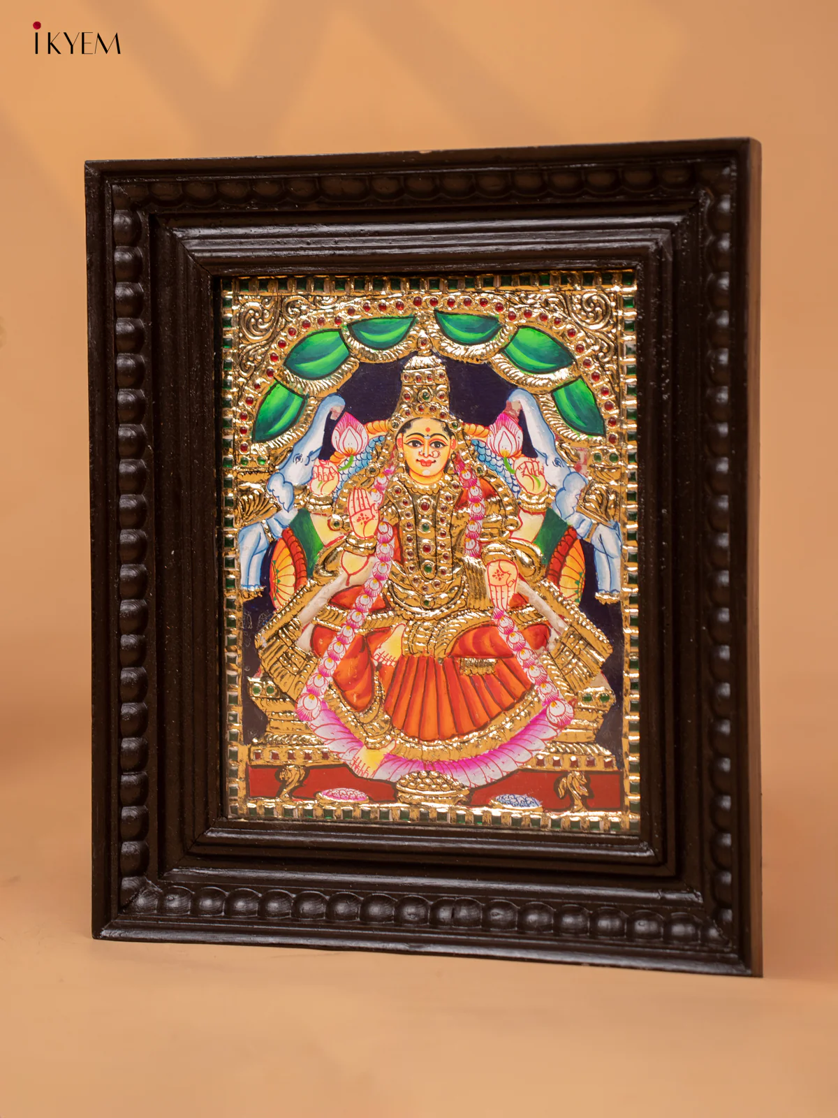 Gajalakshmi -  Tanjore Painting (13x11) - KC06118 - Image 3
