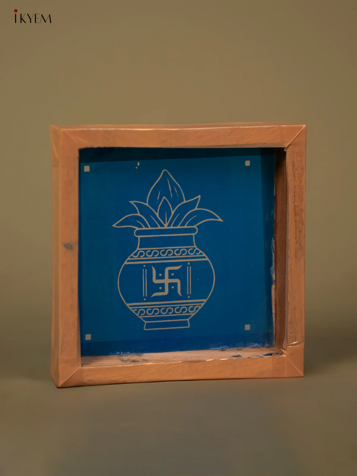 Kubera Kolam Rangoli Stencil - Wooden (5x5) - KC07111 - Image 3