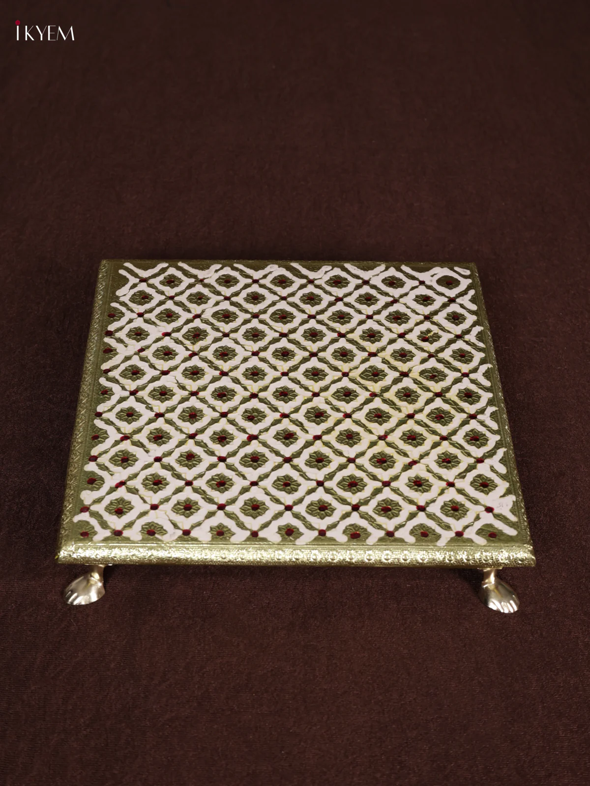 Meenakari Manai - Off White (10x10) - KC11113 - Image 3