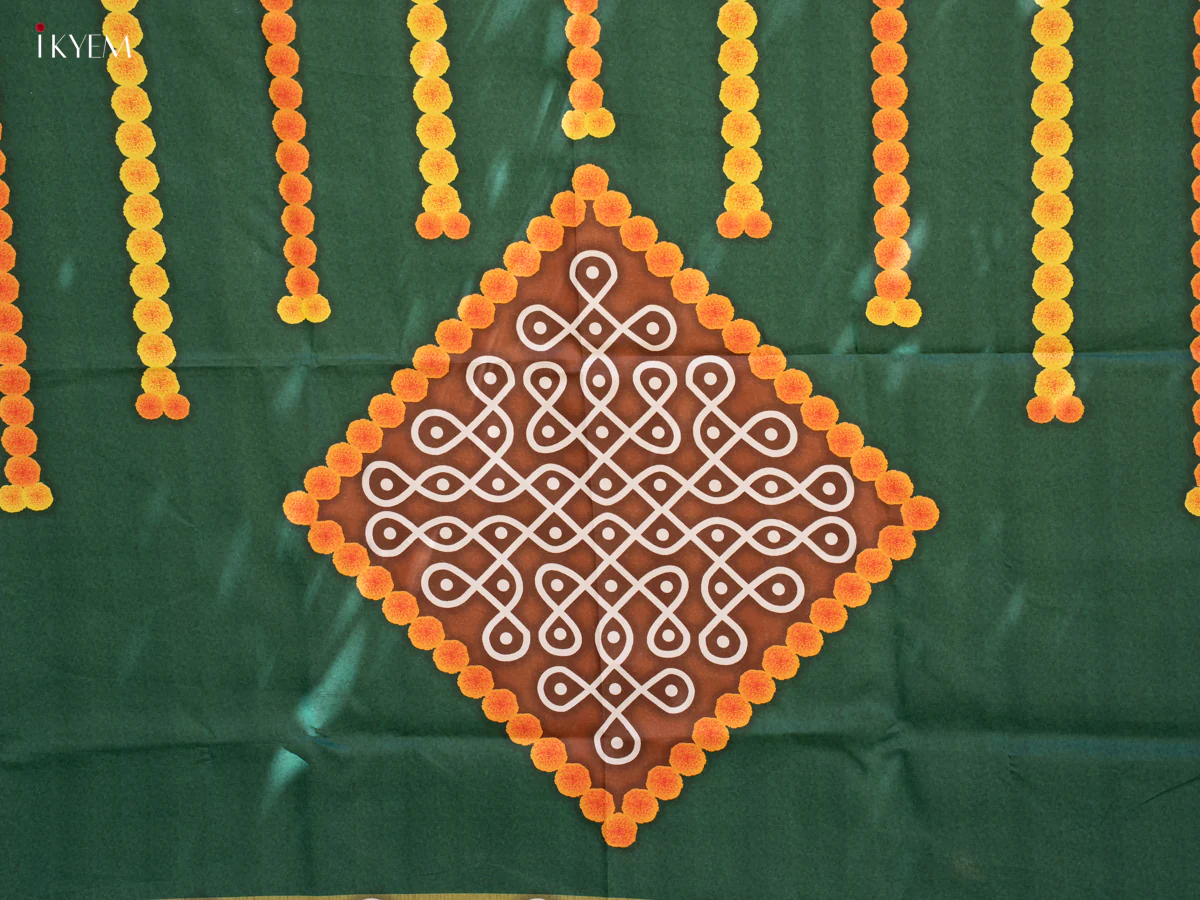 Kolam Backdrop - Green- (5×8 feet)-KC11123 - Image 3