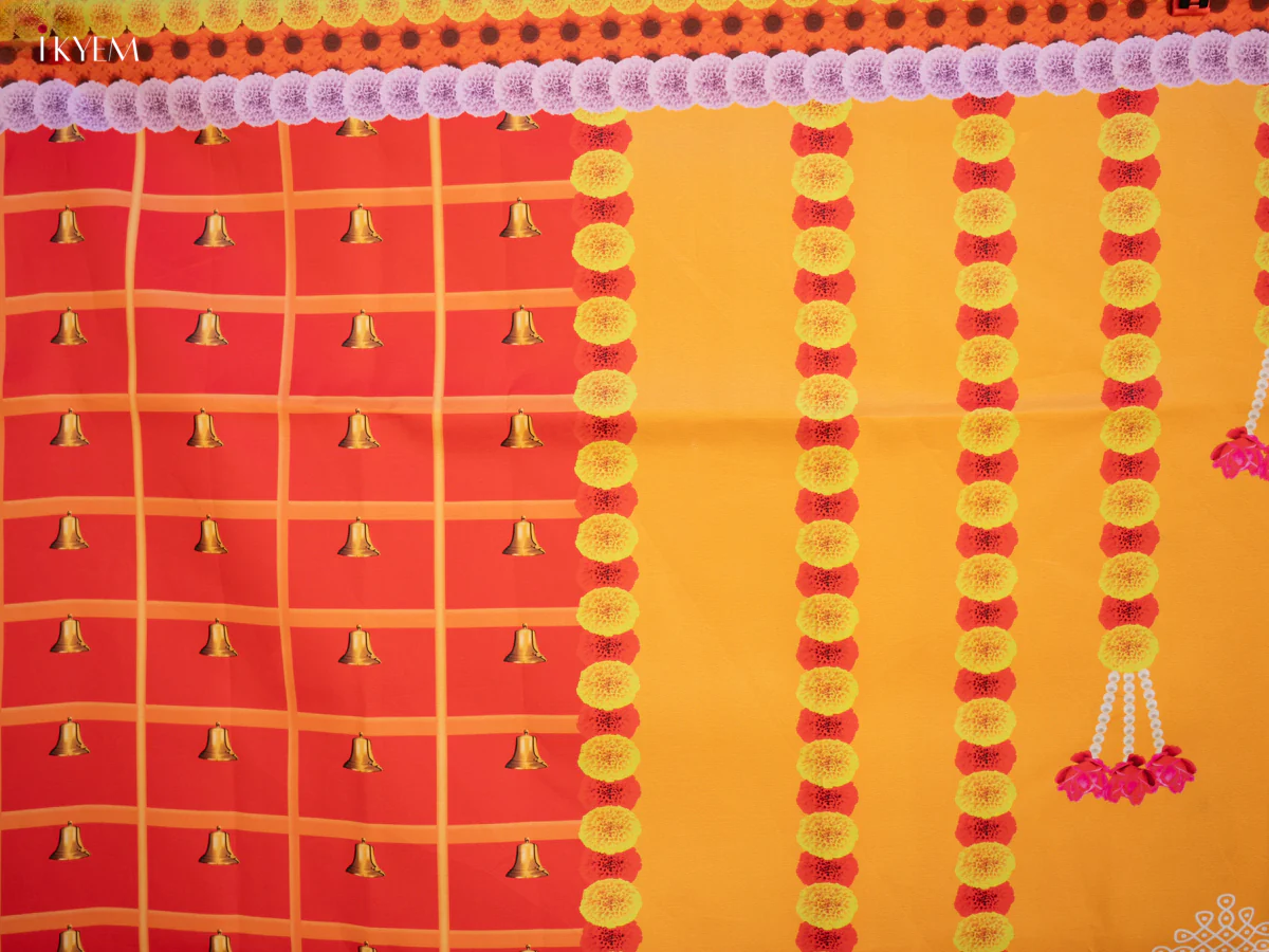 Ganesha Backdrop -yellow with Red- (5×8 feet) - KC11125 - Image 6