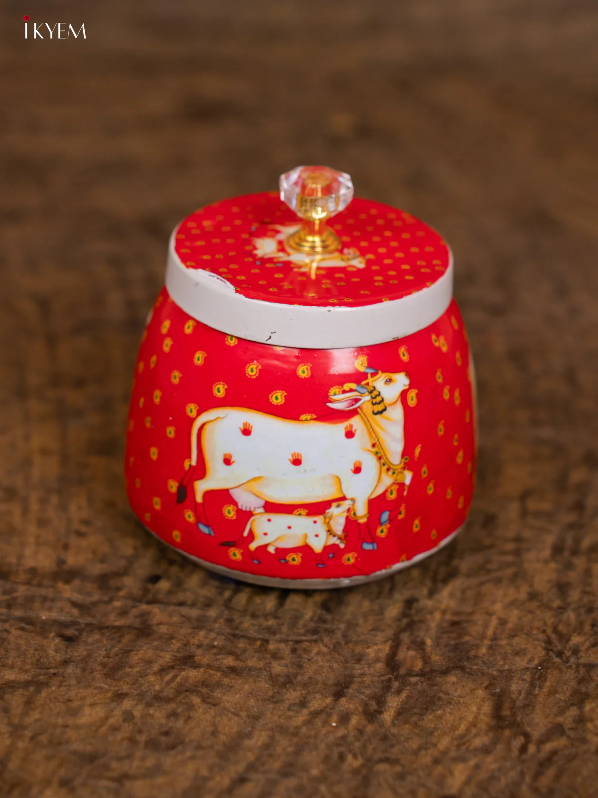 Pichwai Nut Jar with Basket - KC12128 - Image 4