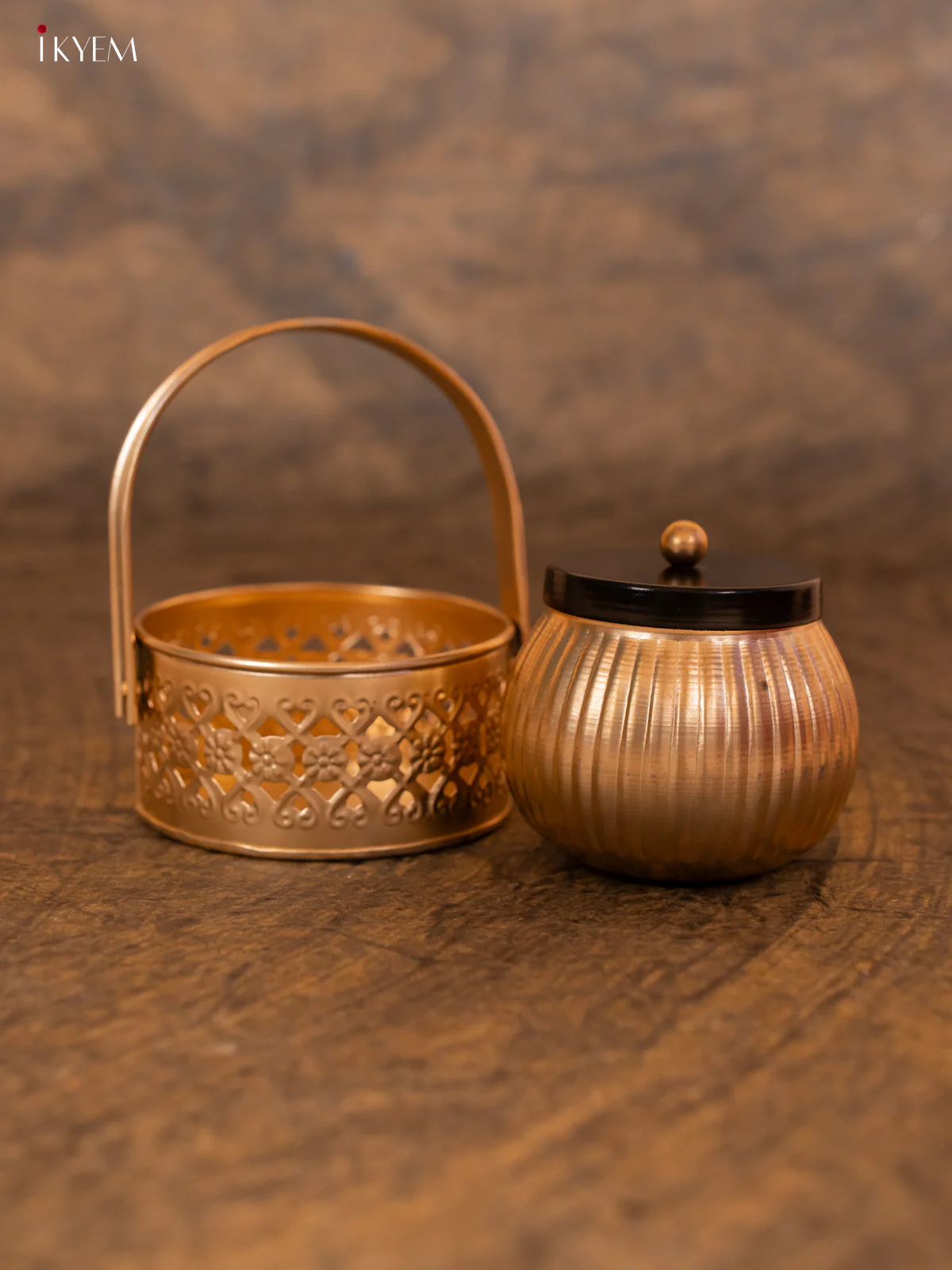 Metal nuts Jar with Basket - KC12129 - Image 3