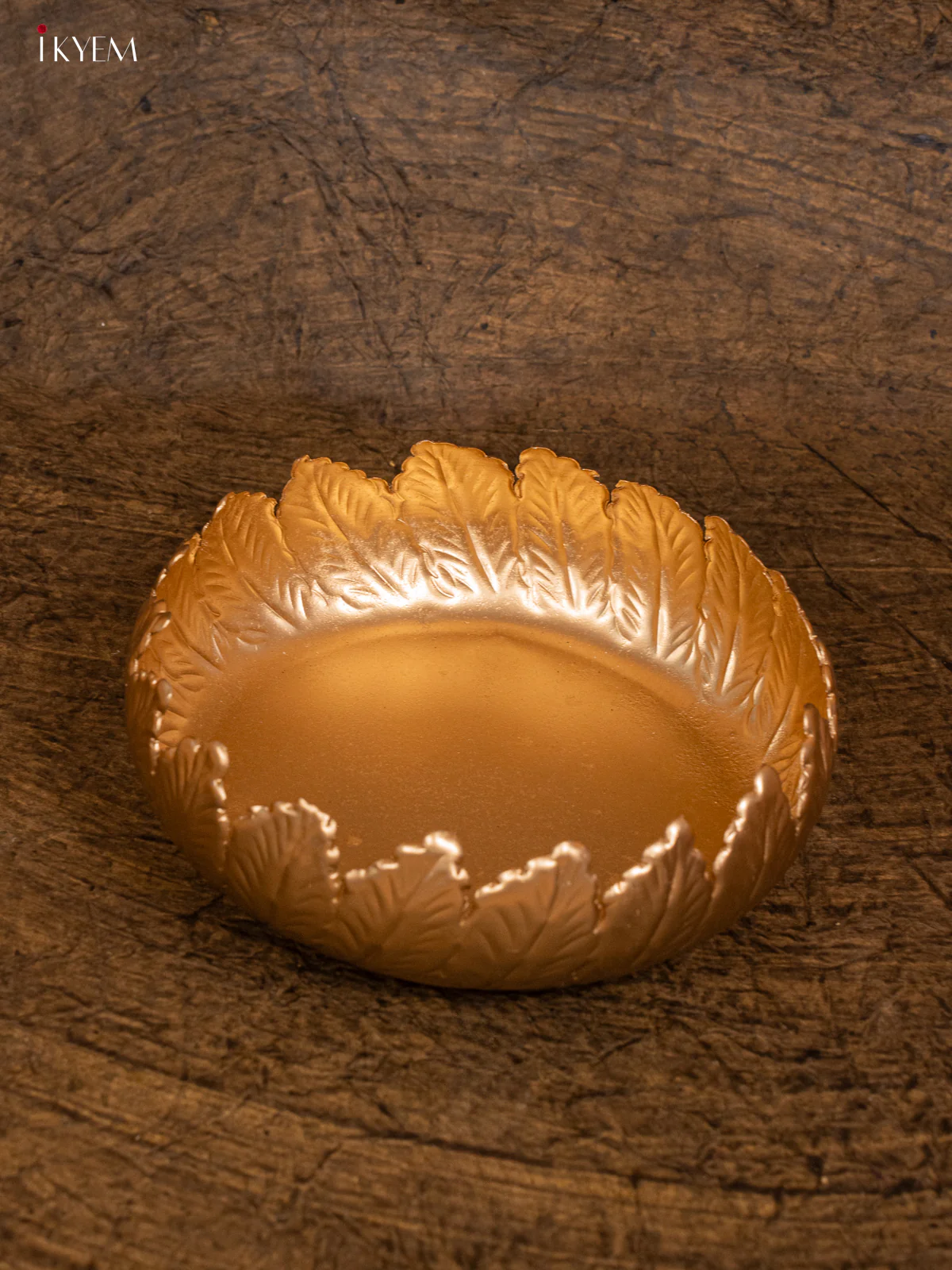 Metal Gold coating Leaf Urli - (10×10) Small - KC18113 - Image 3