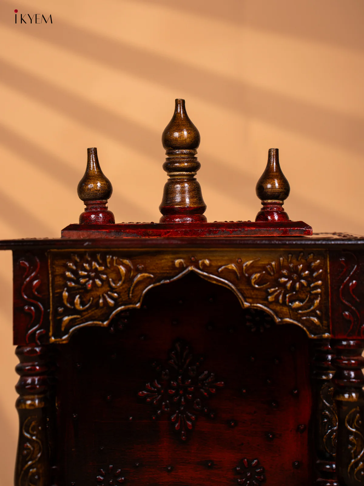 Wooden hand Painted Mini Temple-KC20167 - Image 3