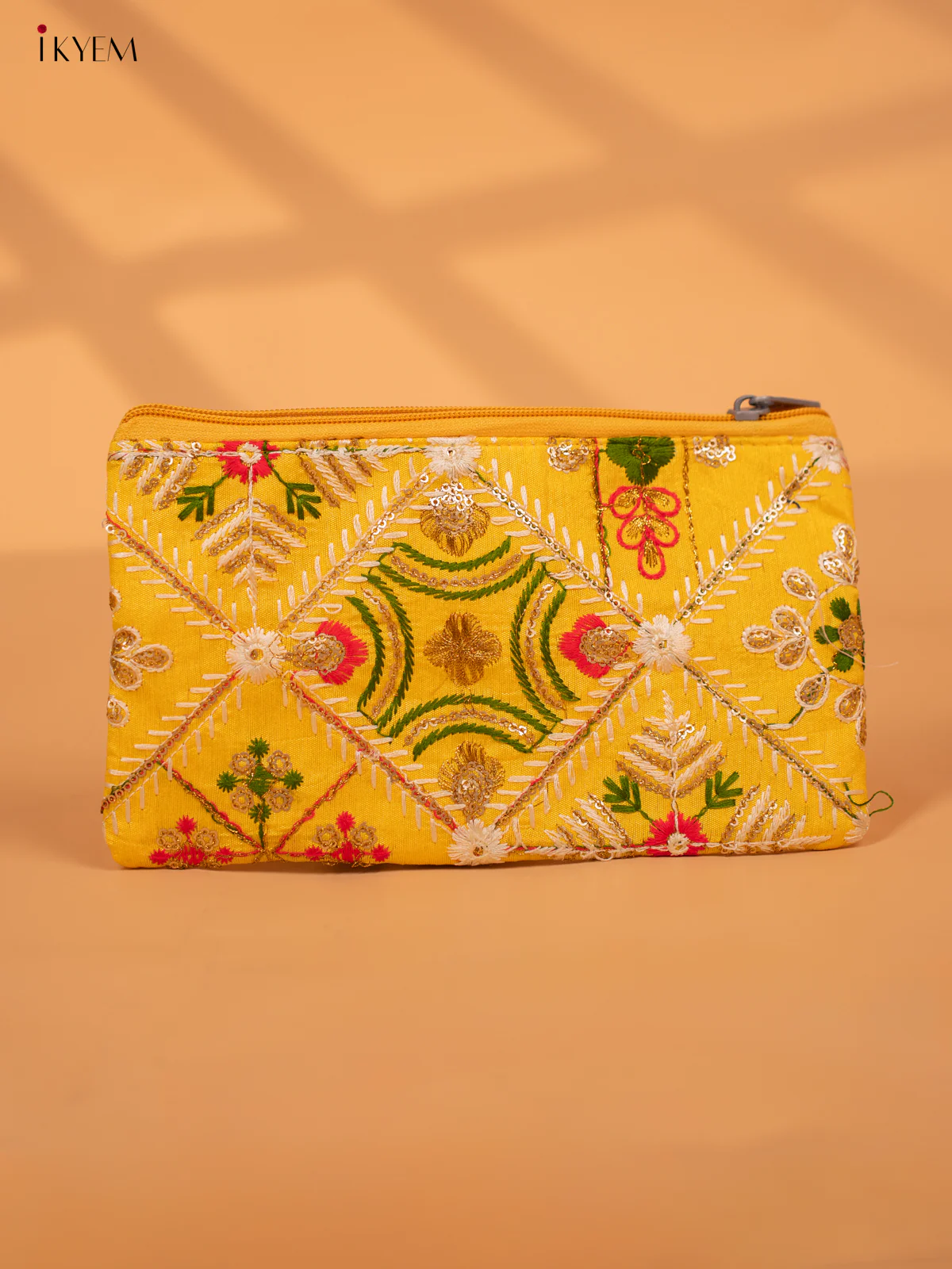 Designer Embroidered Pouch with zipper - KC28120 - Image 6