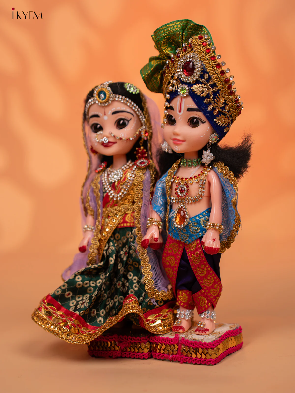 RADHA KRISHNA - Golu Display Doll - 10 inch - KC28146 - Image 3
