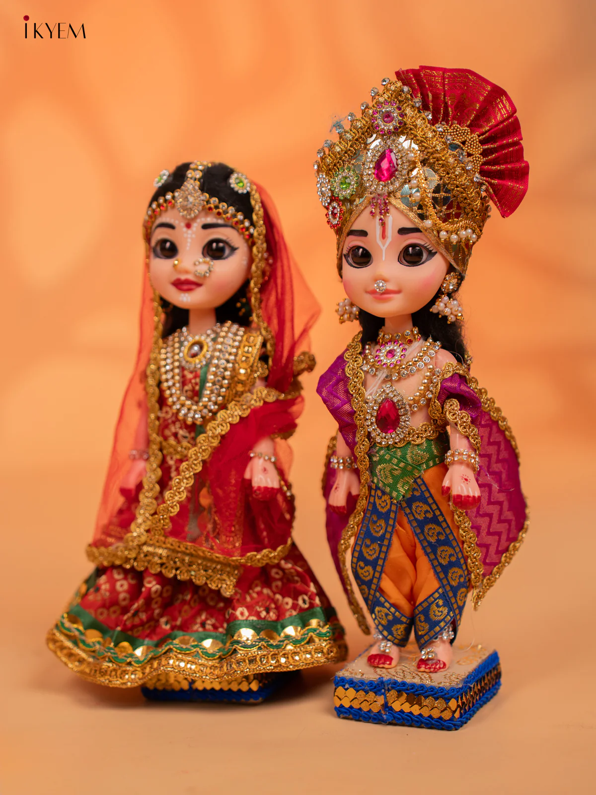 RADHA KRISHNA - Golu Display Doll - 10 inch - KC28147 - Image 2