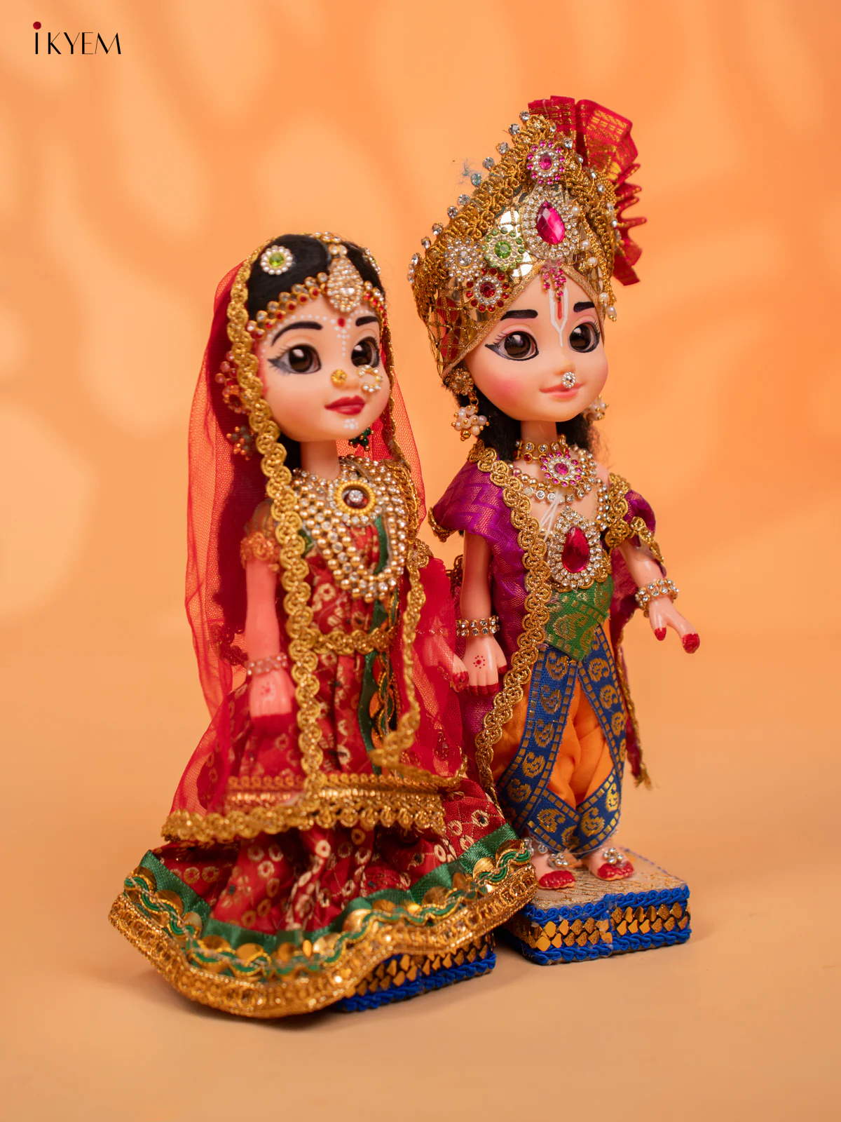 RADHA KRISHNA - Golu Display Doll - 10 inch - KC28147 - Image 3
