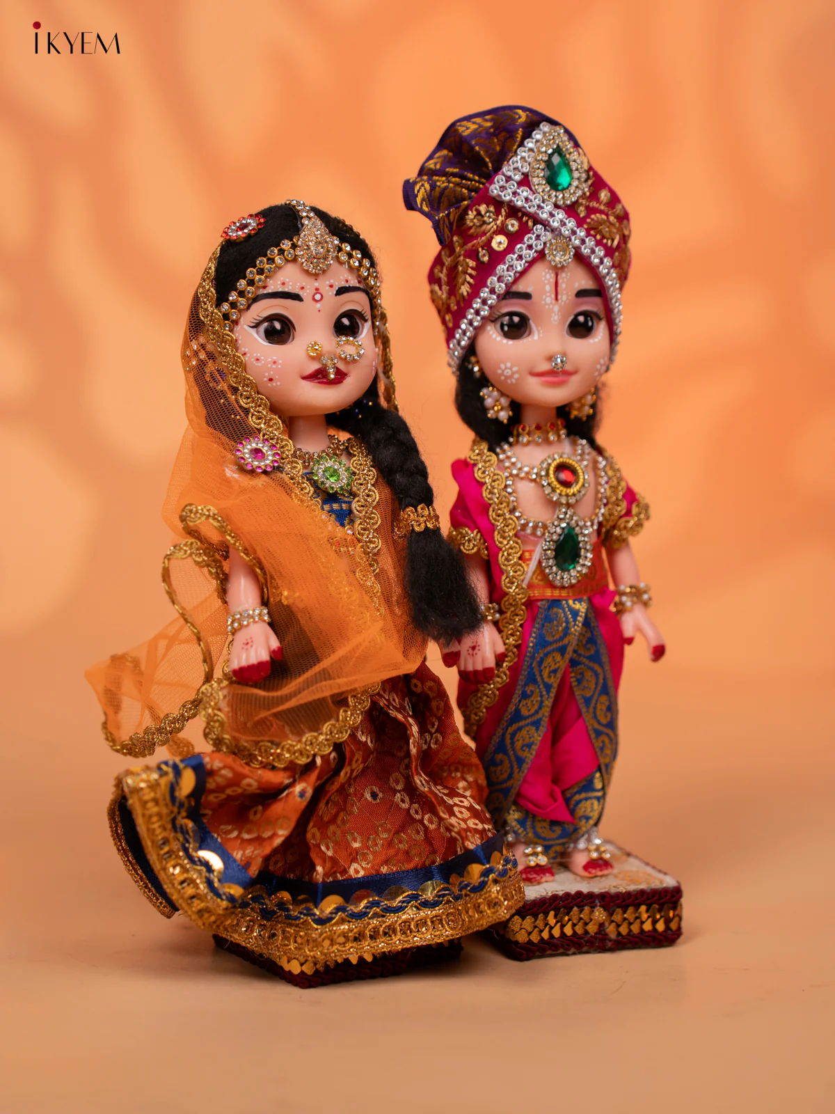 RADHA KRISHNA - Golu Display Doll - 10 inch - KC28149 - Image 2