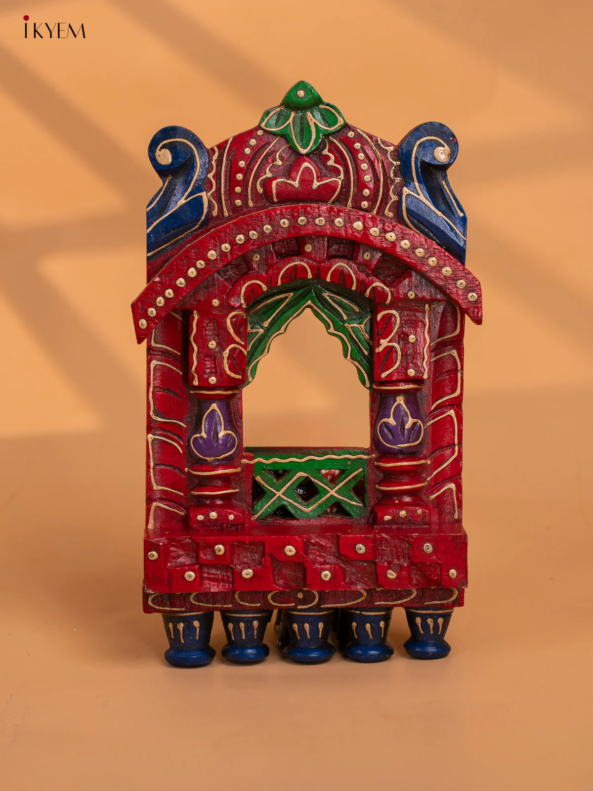 Wooden Hand Painted Jharokha -Small-KC29130 - Image 2