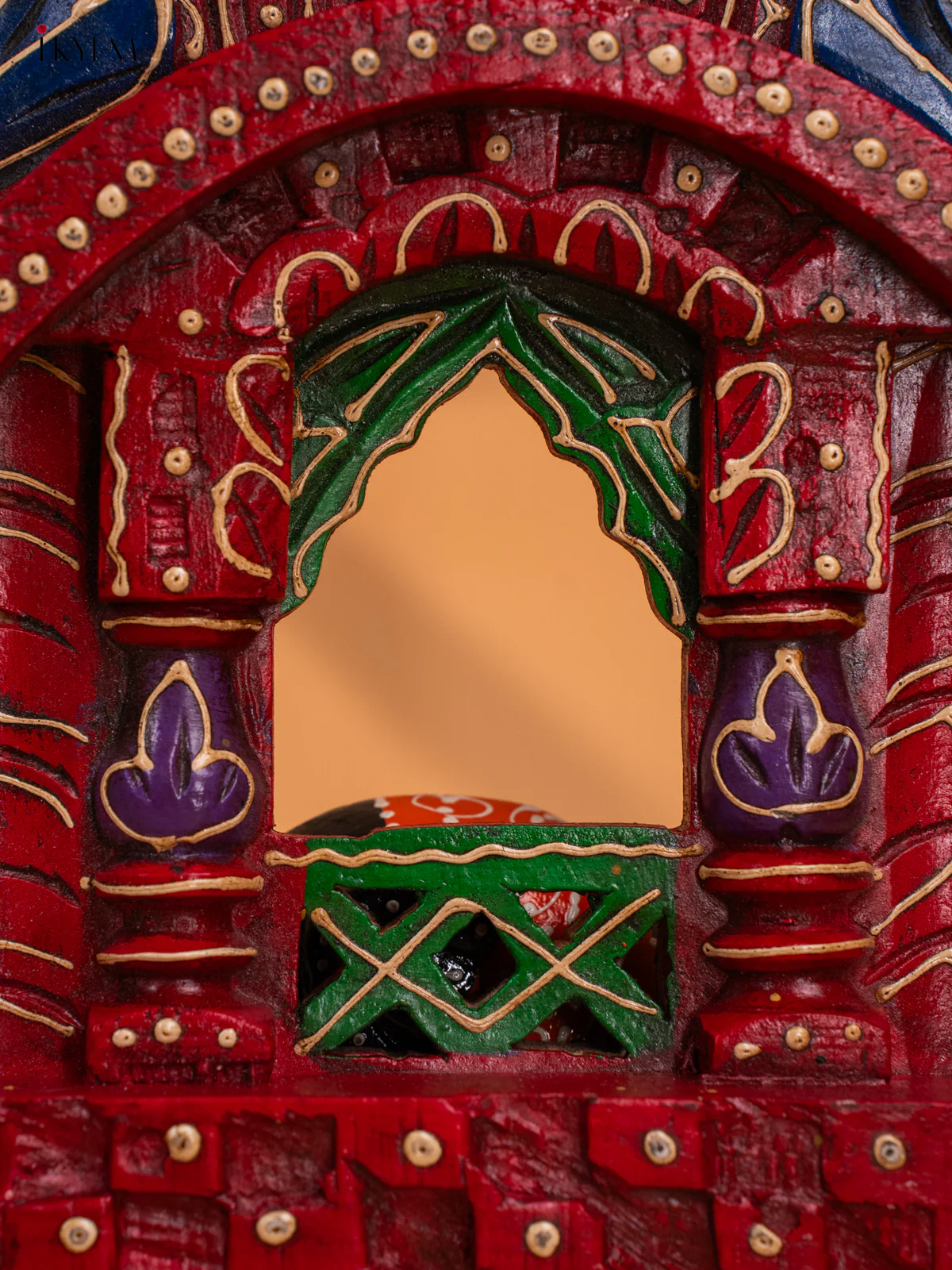 Wooden Hand Painted Jharokha -Small-KC29130 - Image 3